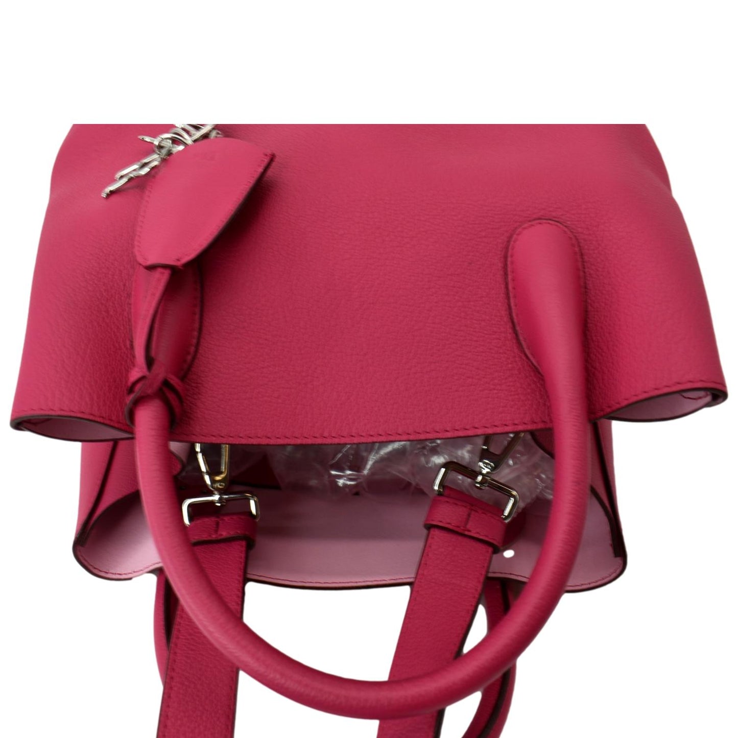 CHRISTIAN DIOR Open Bar Grained Leather Tote Bag Pink