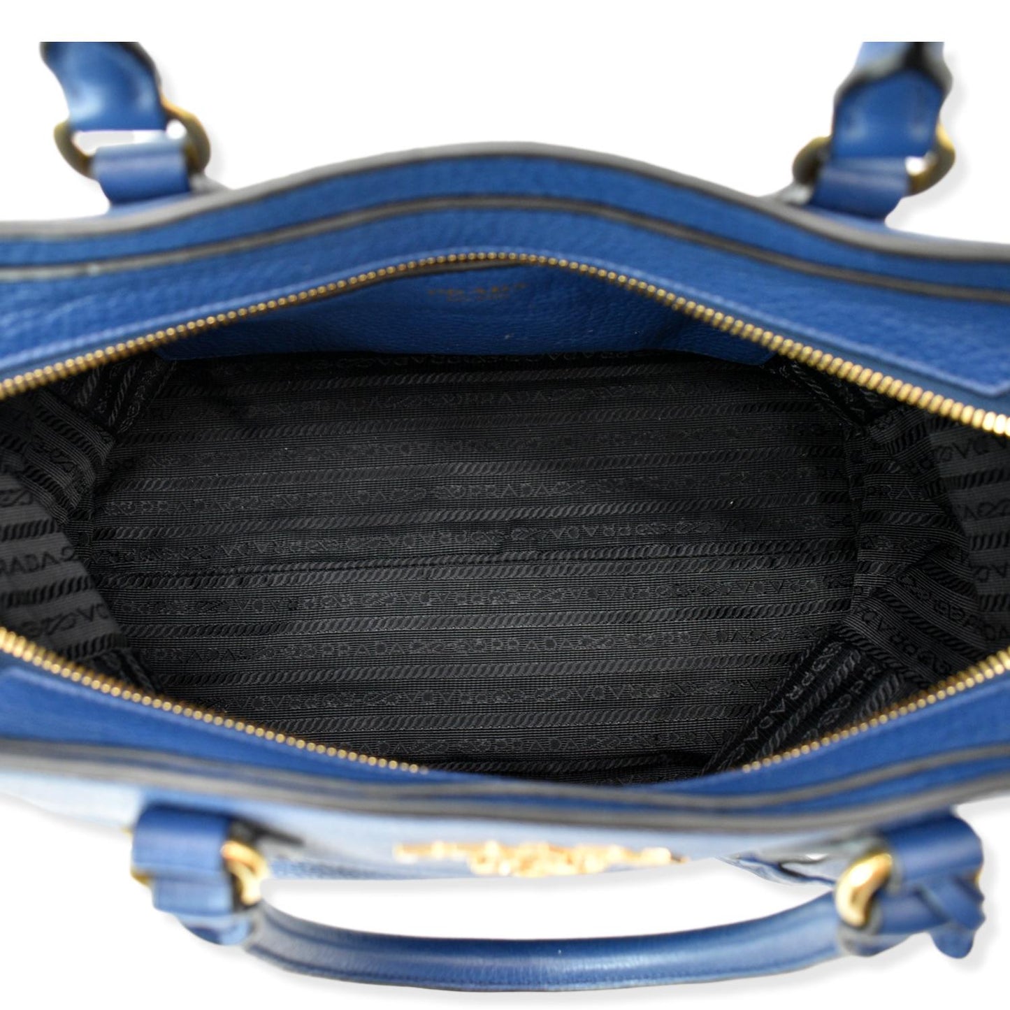 PRADA 2way Leather Tote Shoulder Bag Blue 1BA205 - 10% Off
