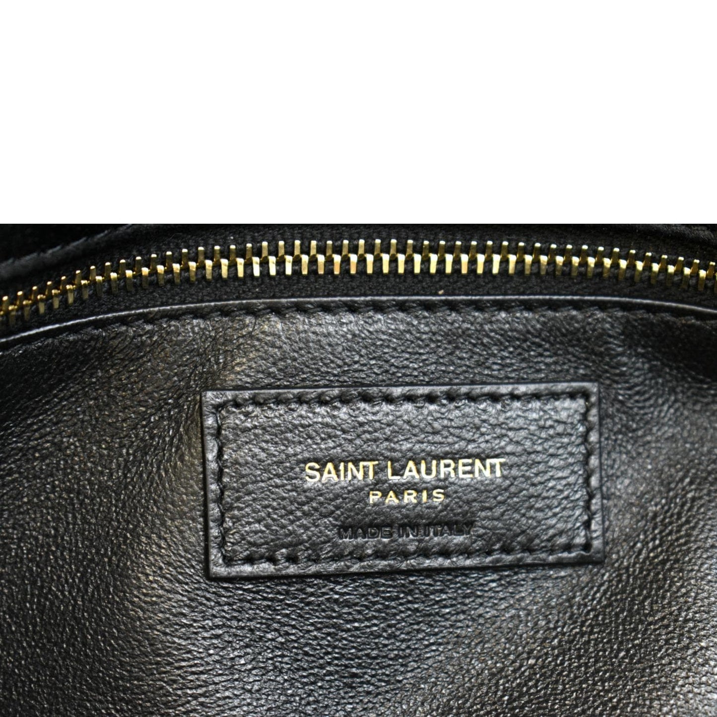 YVES SAINT LAURENT Sade Large Satin Clutch Black