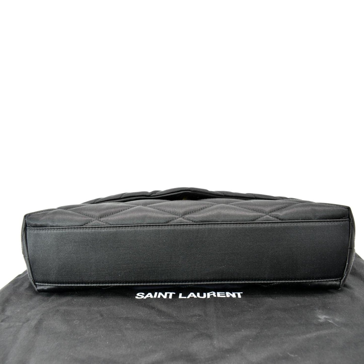 YVES SAINT LAURENT Sade Large Satin Clutch Black