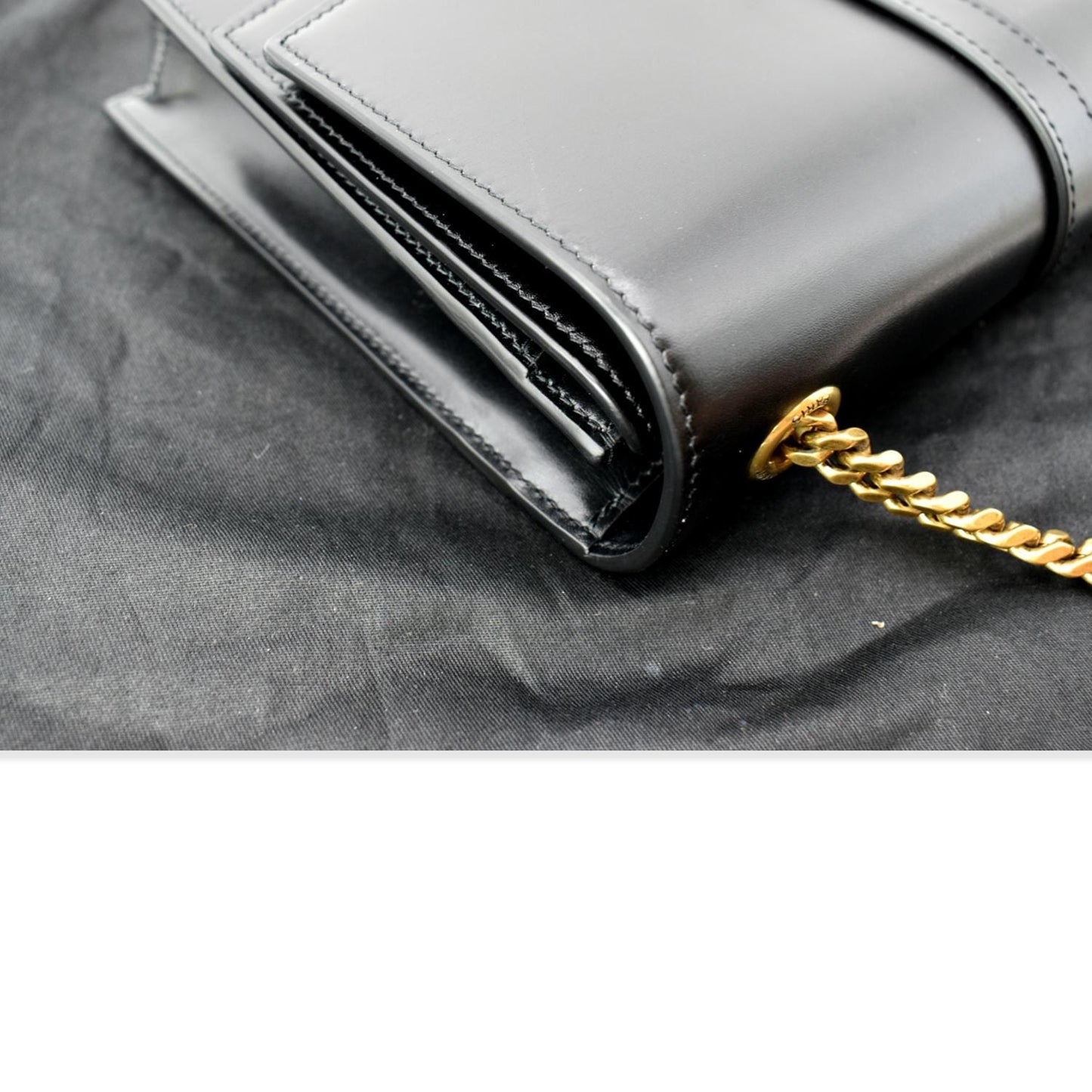 YVES SAINT LAURENT Sulpice Medium Monogram Clasp Shoulder Bag Black