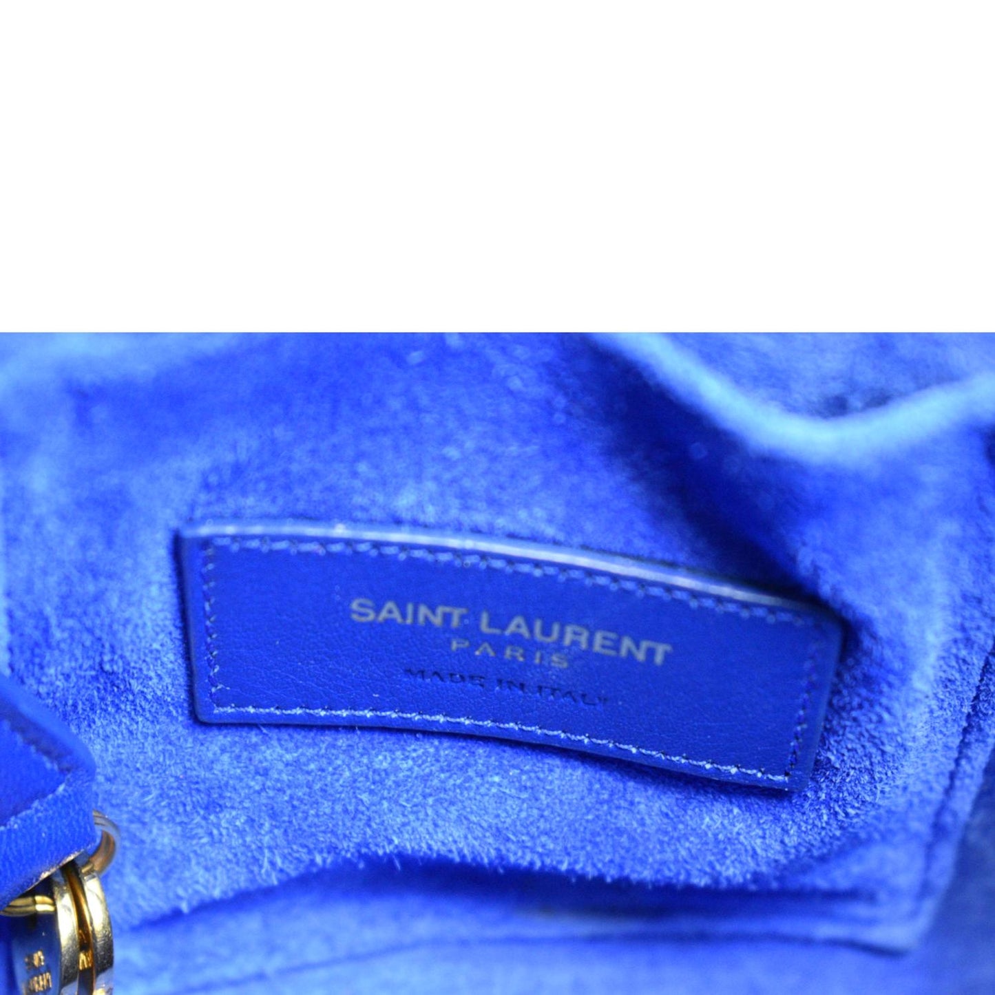 YVES SAINT LAURENT Sac de Jour Leather Shoulder Bag Blue