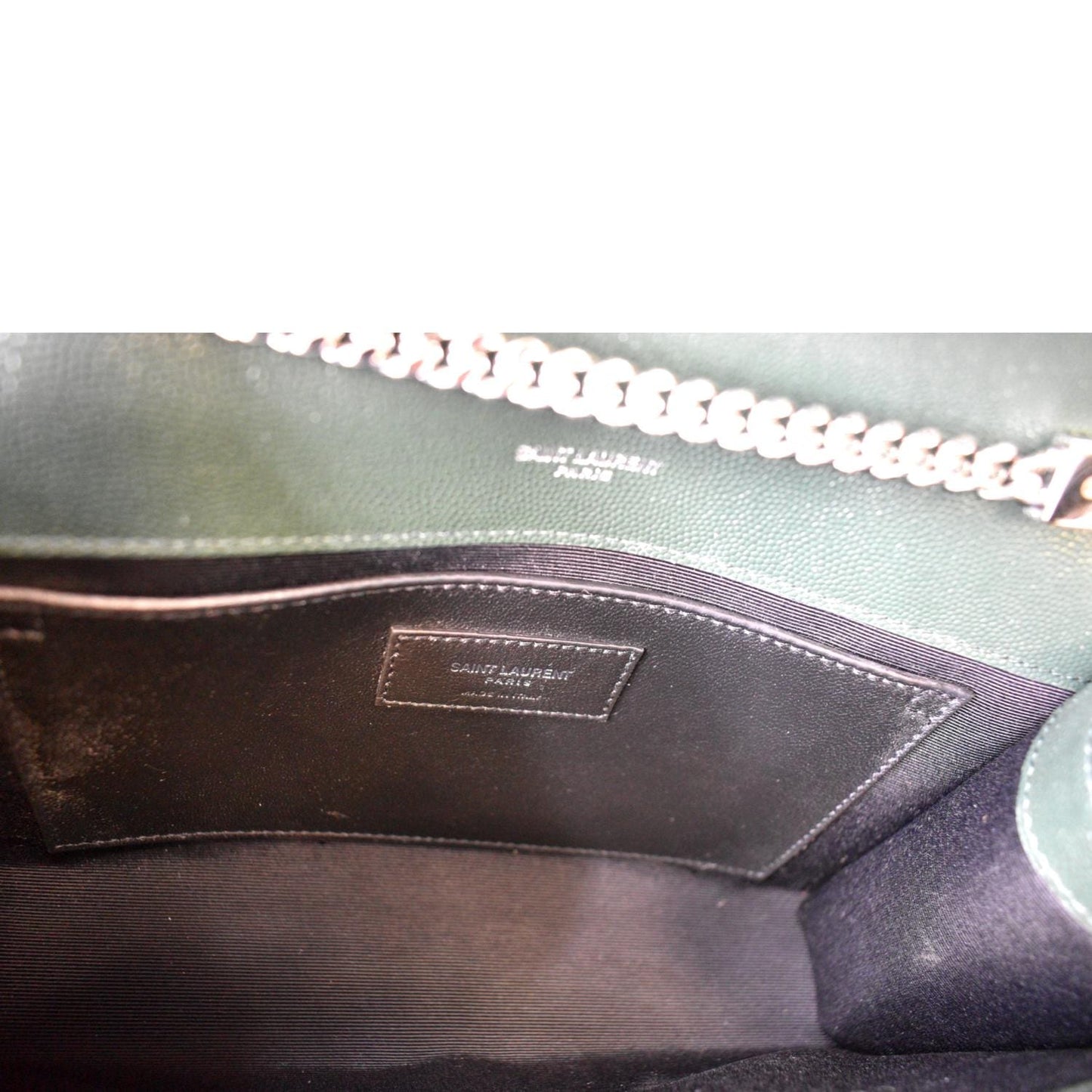 YVES SAINT LAURENT Kate Medium Leather Crossbody Bag Green