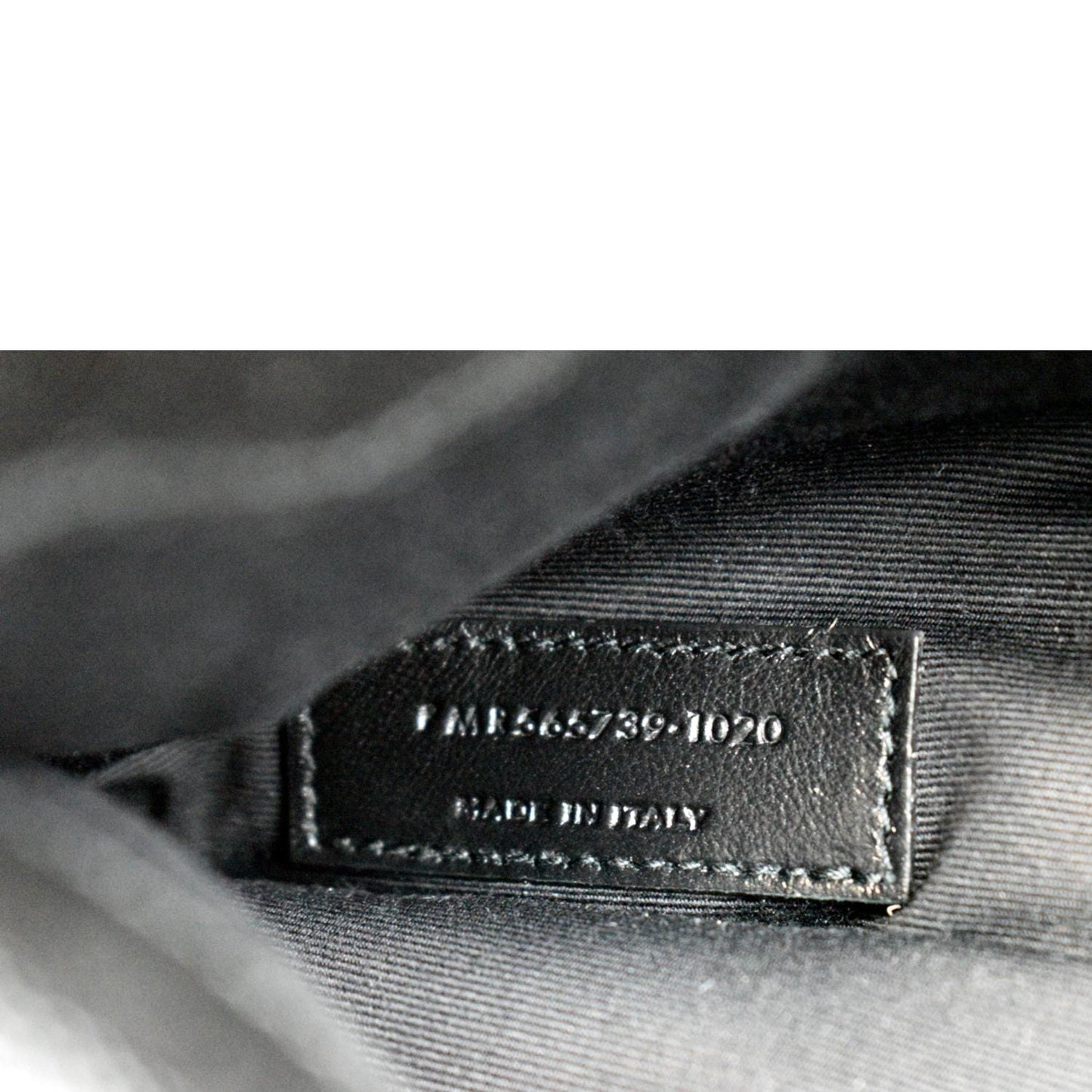 YVES SAINT LAURENT Uptown Envelope Grain De Poudre Leather Clutch Black