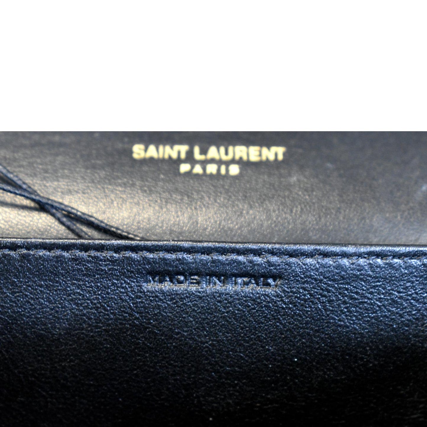 YVES SAINT LAURENT Uptown Crocodile-Embossed Crossbody Chain Wallet Black