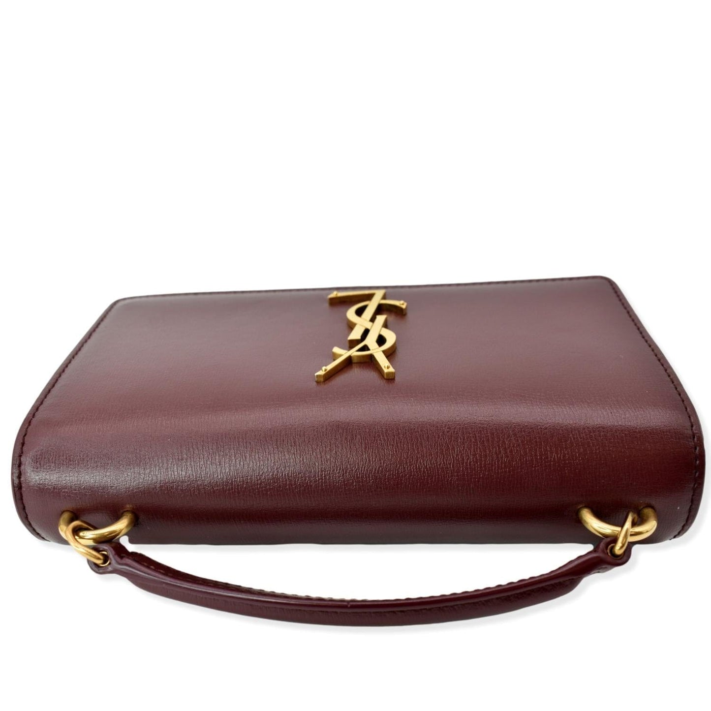 YVES SAINT LAURENT Sunset Mini Leather Crossbody Bag Rouge Legion