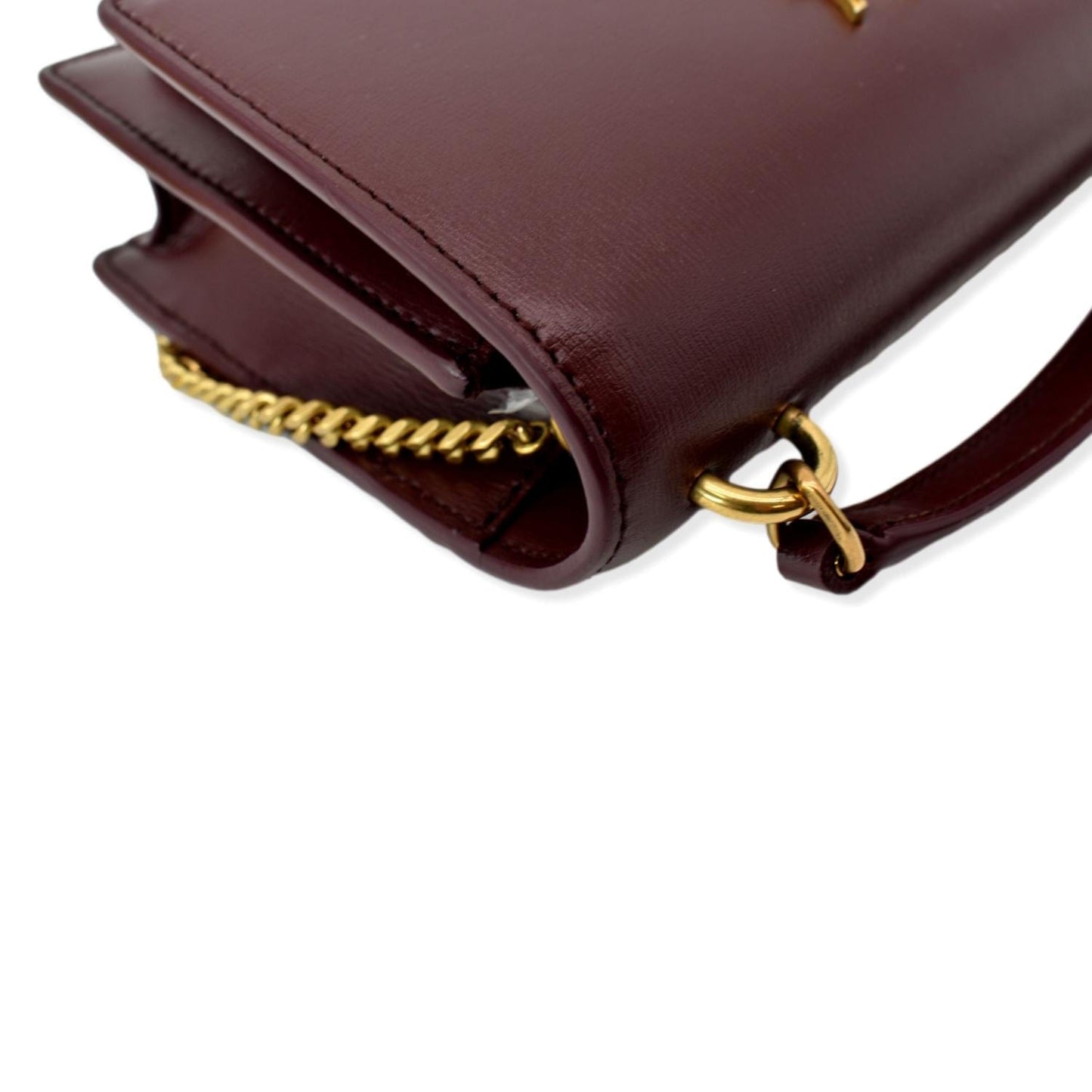 YVES SAINT LAURENT Sunset Mini Leather Crossbody Bag Rouge Legion