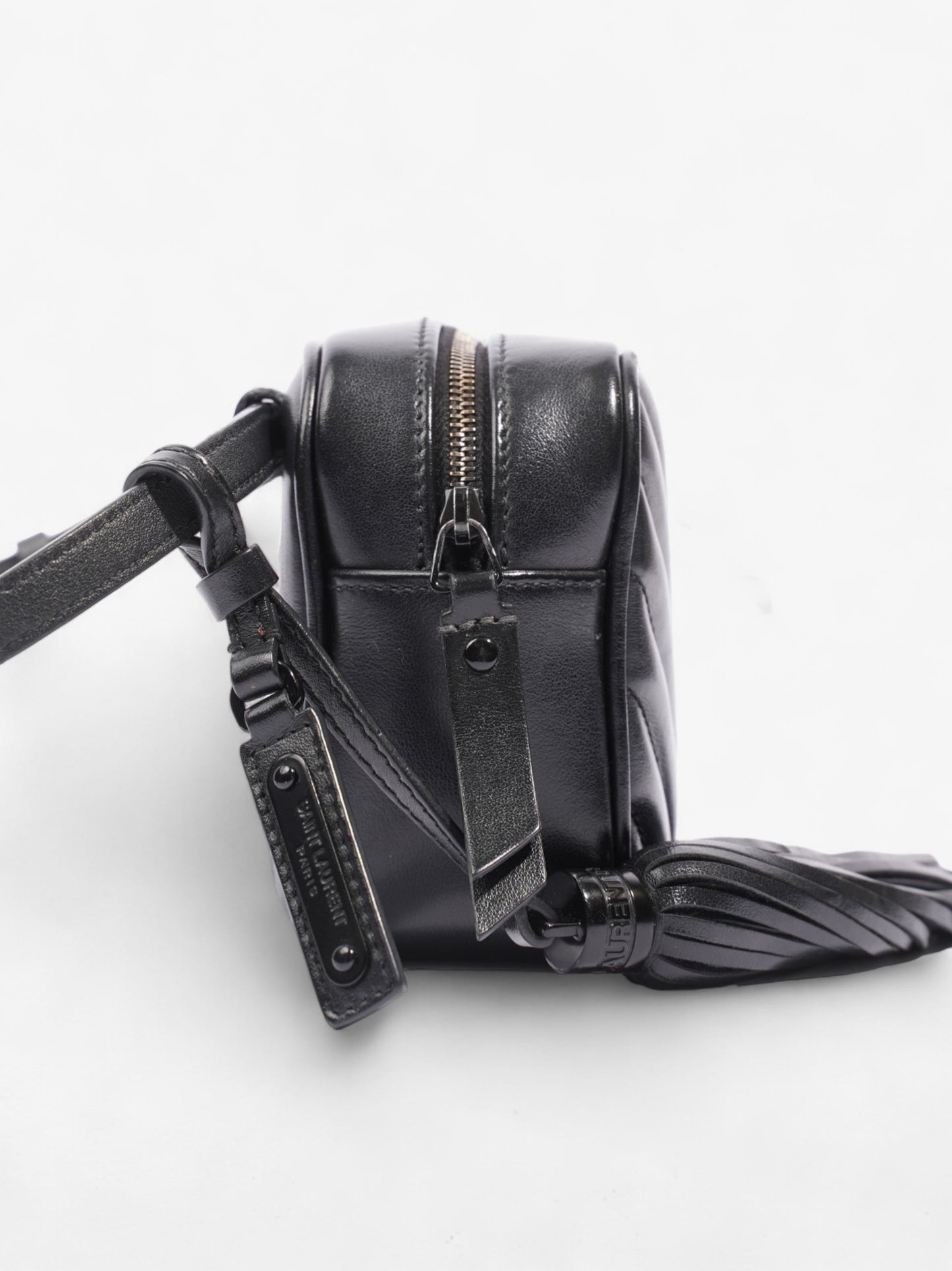 Saint Laurent Lou Belt Bag Black Calfskin Leather