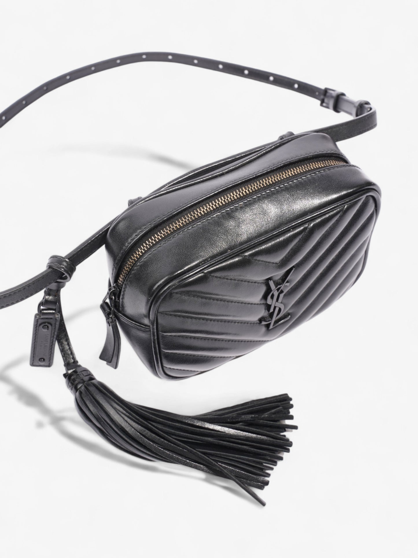 Saint Laurent Lou Belt Bag Black Calfskin Leather