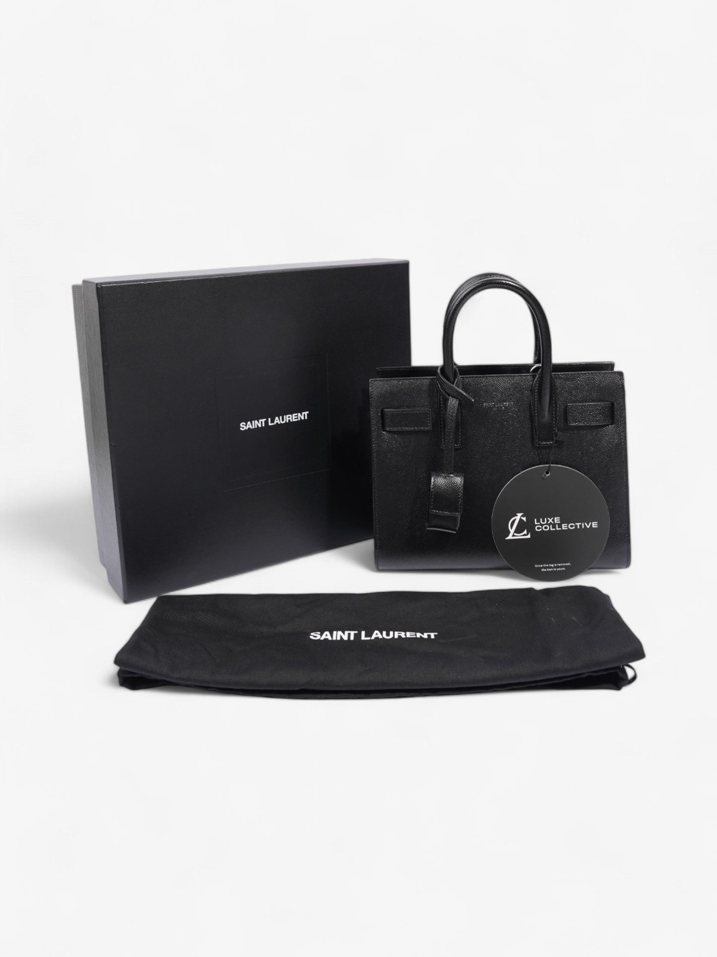 Saint Laurent Sac De Jour Black Leather Nano