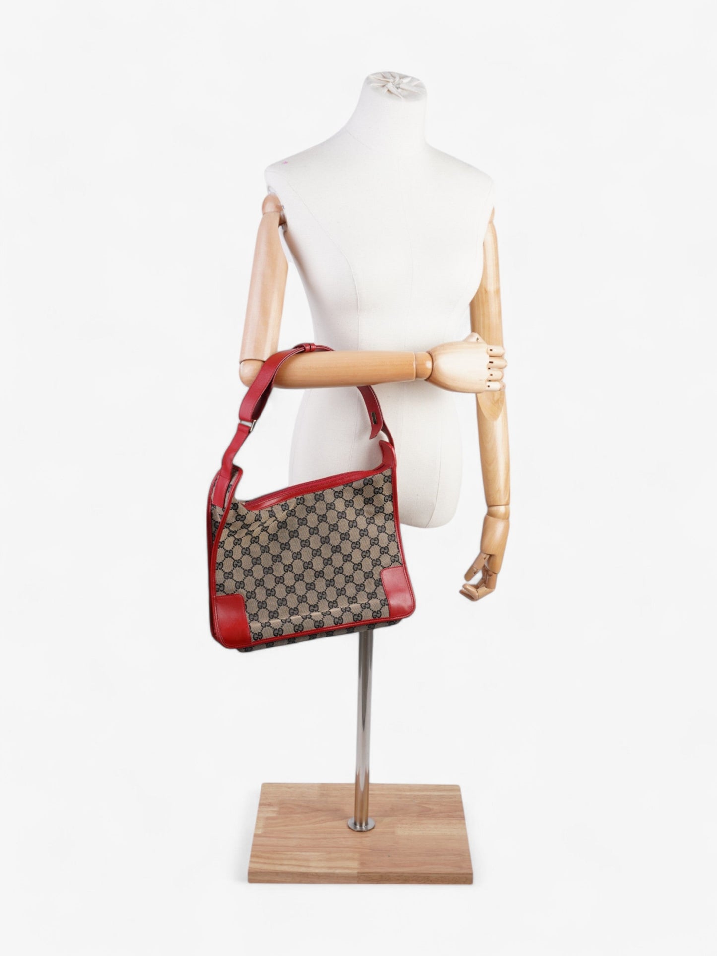 Gucci GG Shoulder Bag GG Supreme / Beige / Red Canvas