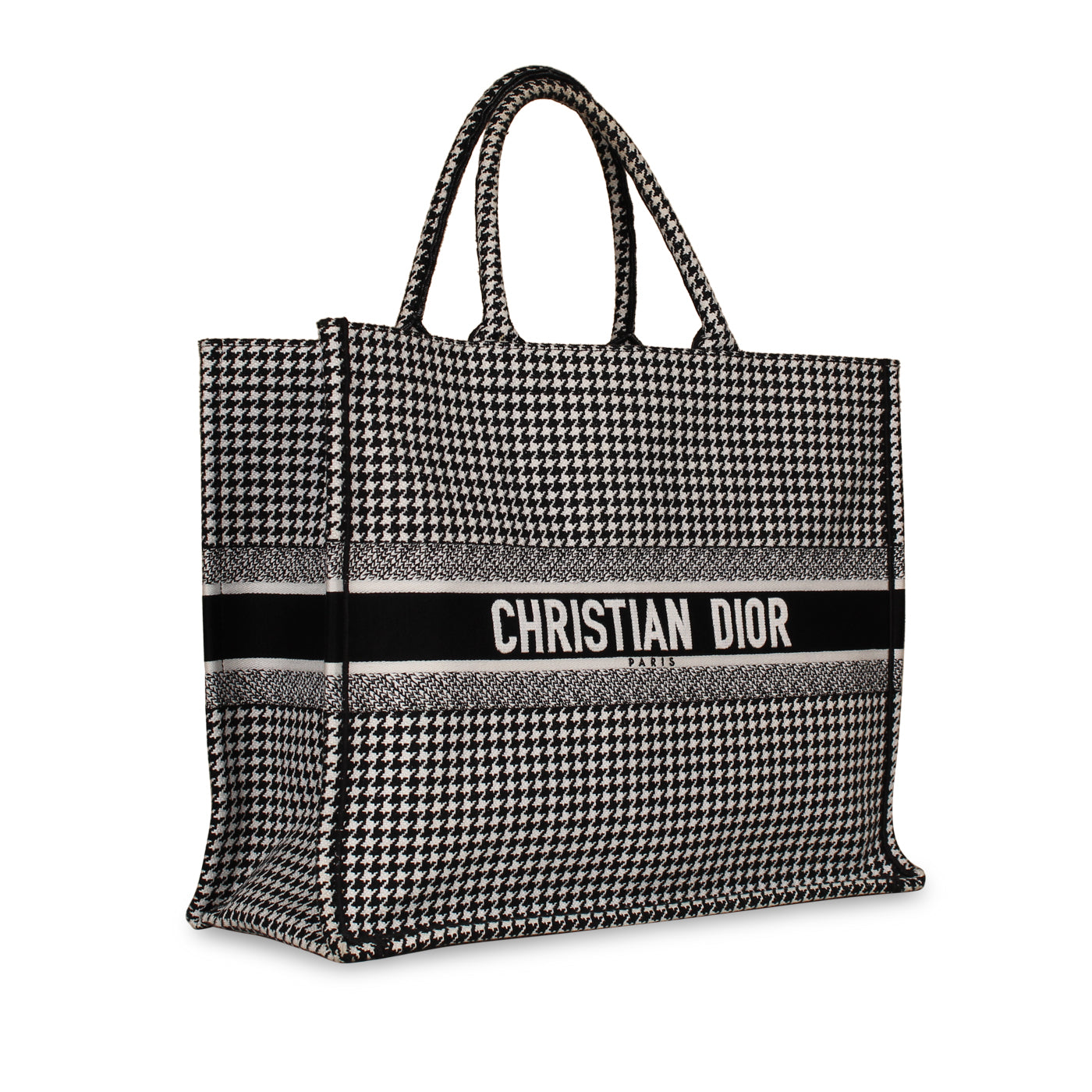 Christian Dior Large Dior Book Tote - Houndstooth