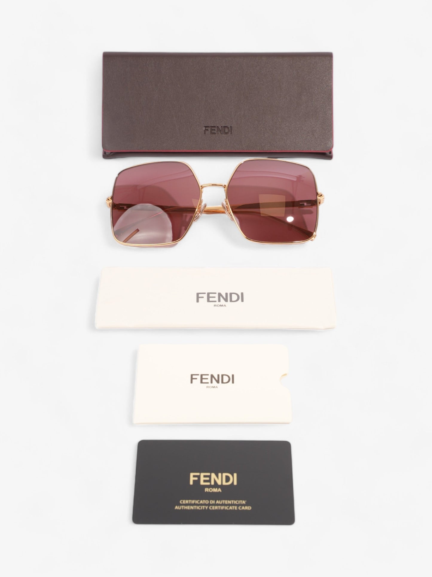 Fendi FF Sunglasses Gold Acetate 145mm