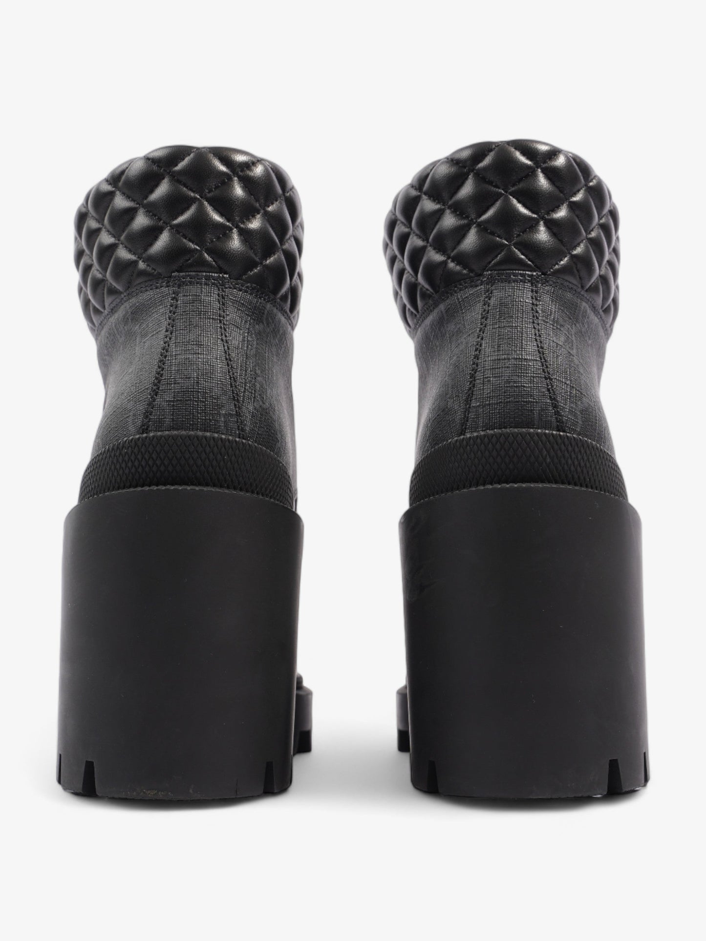 Gucci GG Ankle Boot 5.5cm Black Coated Canvas EU 39 UK 6