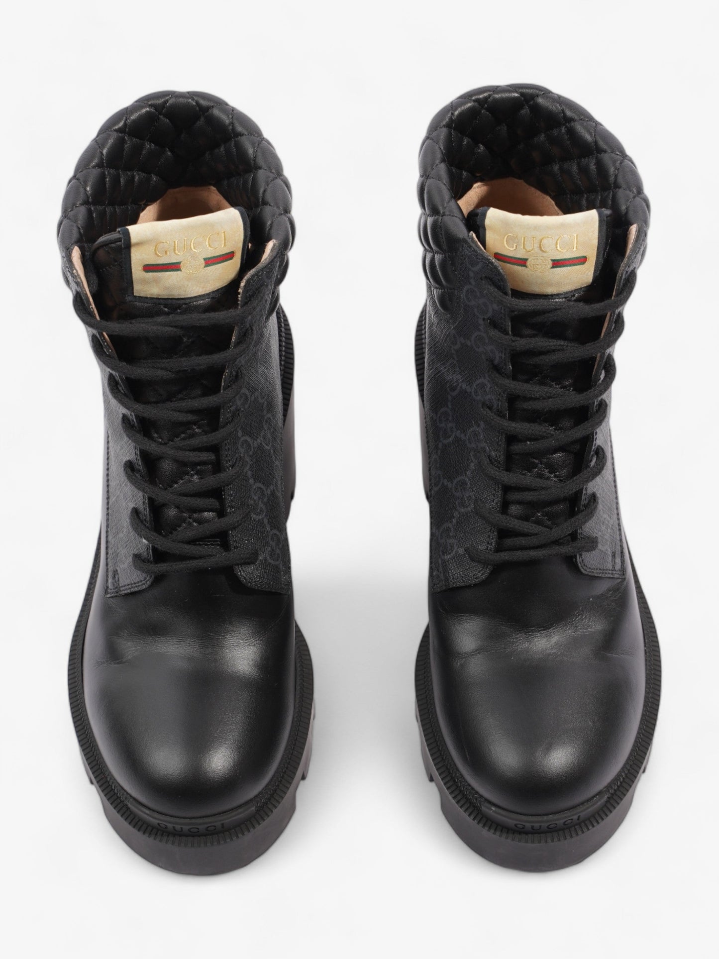 Gucci GG Ankle Boot 5.5cm Black Coated Canvas EU 39 UK 6