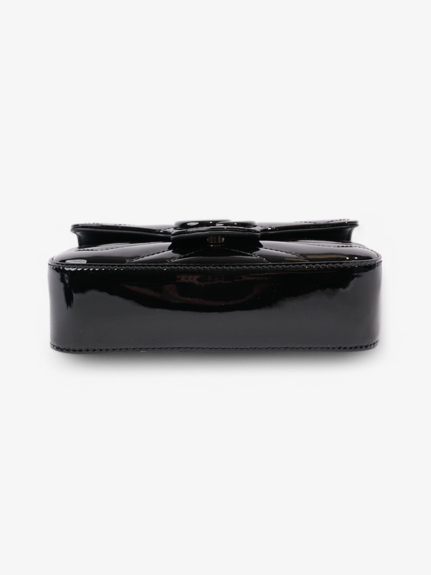 Gucci GG Marmont Black Patent Leather Super Mini