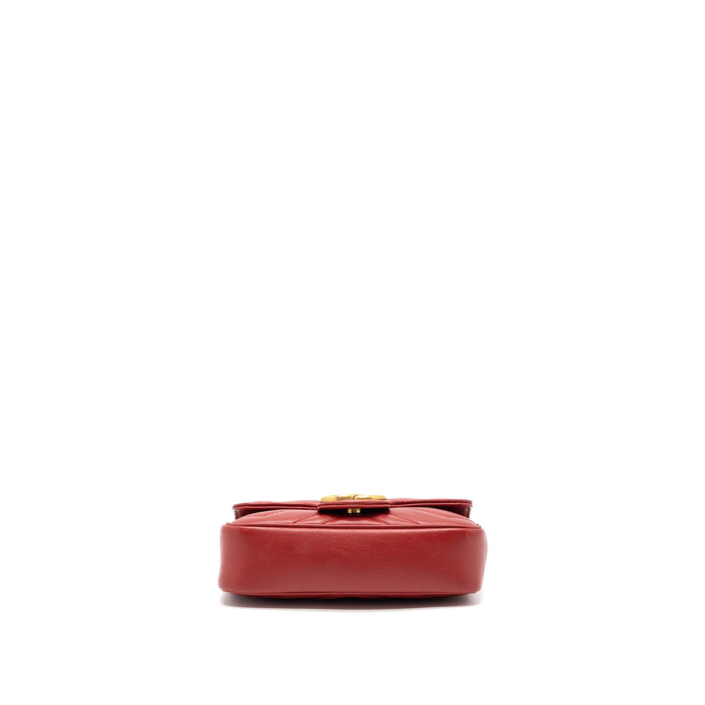 Gucci GG Marmont Super Mini Bag Matelass� Calfskin Red Brushed