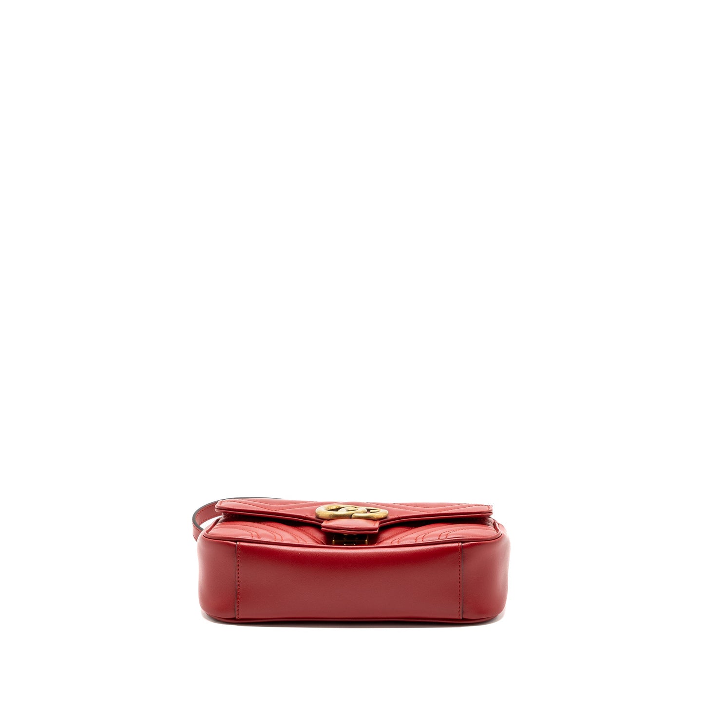 Gucci mini GG marmont shoulder bag calfskin red