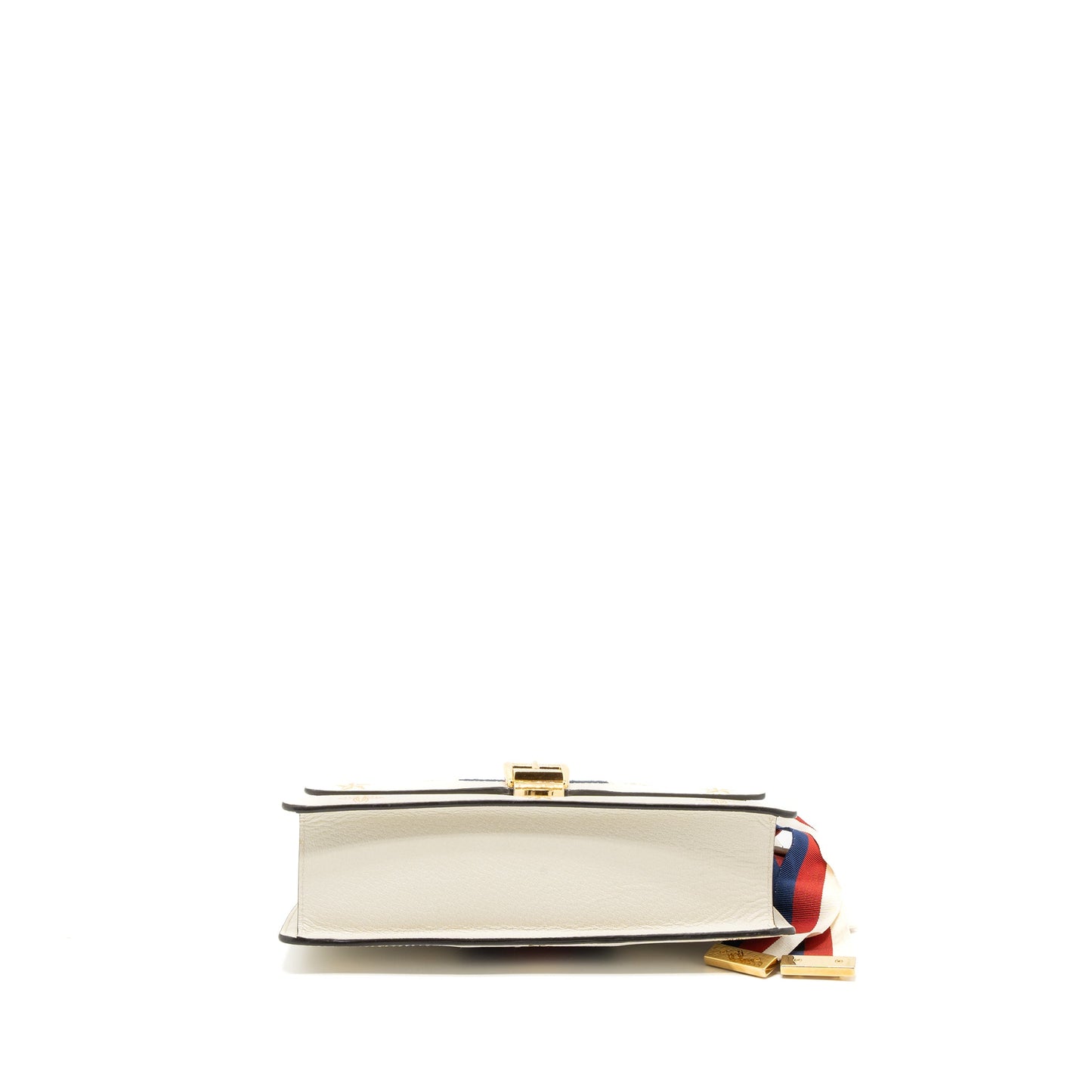 Gucci Small Sylvie Bag Bee Printed Calfskin White