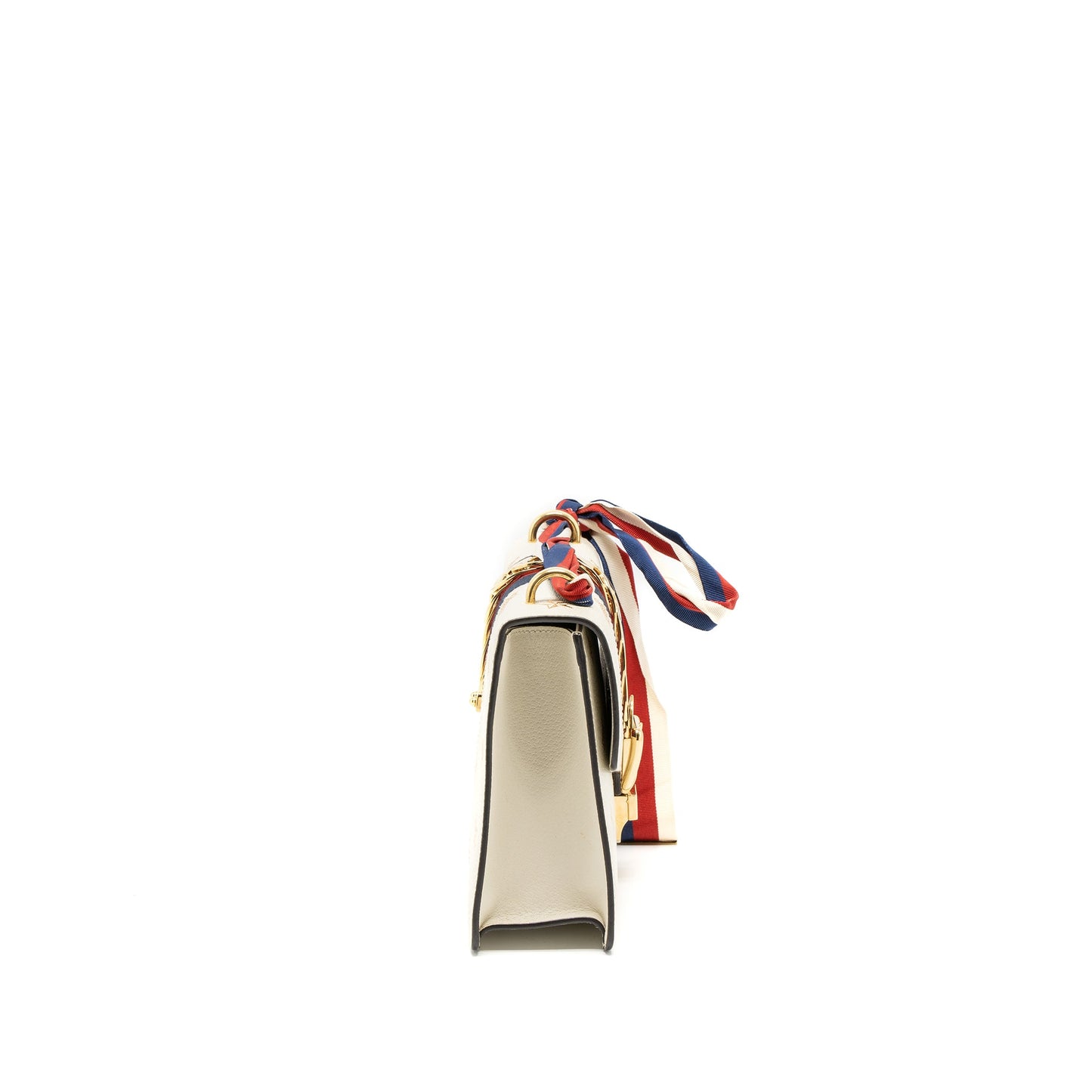 Gucci Small Sylvie Bag Bee Printed Calfskin White