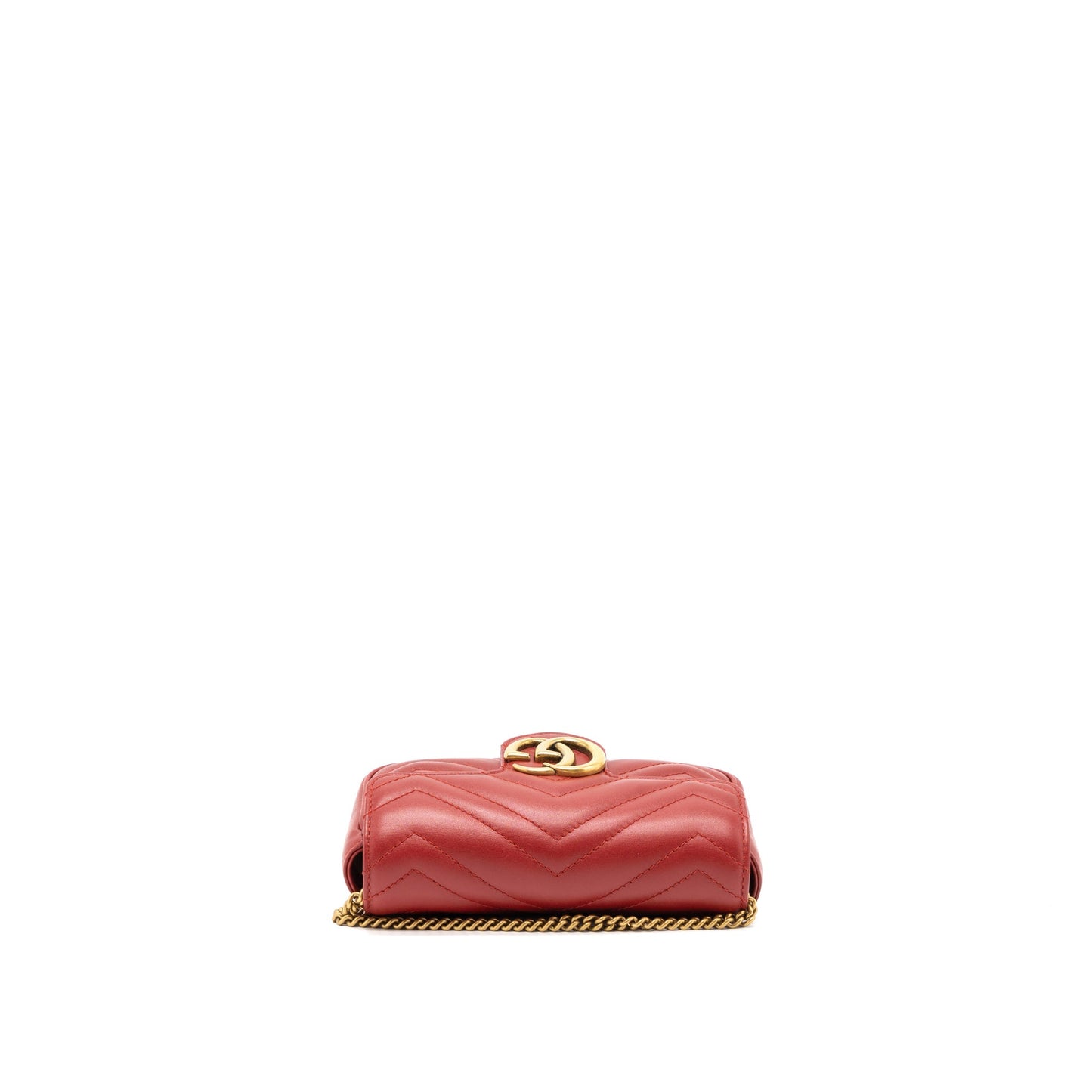 Gucci GG Marmont Super Mini Bag Matelass� Calfskin Red Brushed
