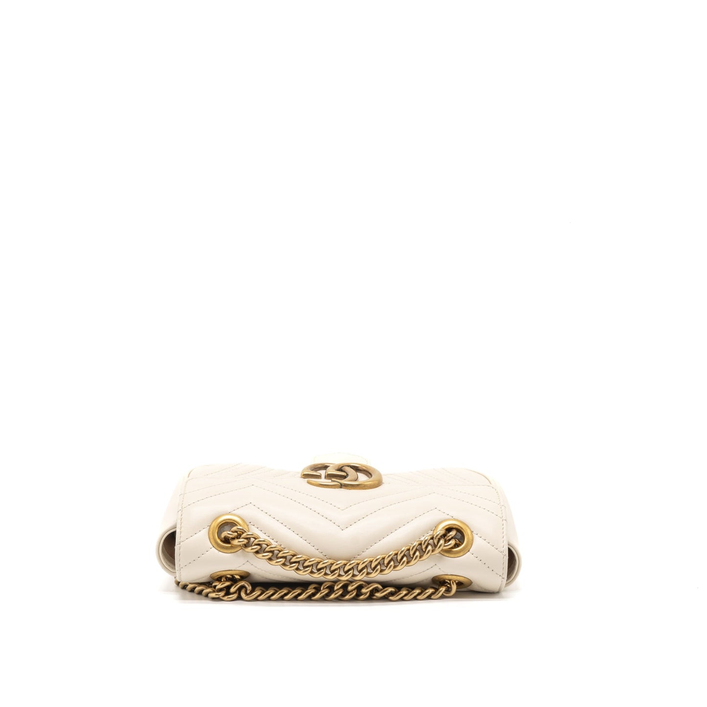 Gucci GG Marmont Mini Bag Matelass� Calfskin White Brushed