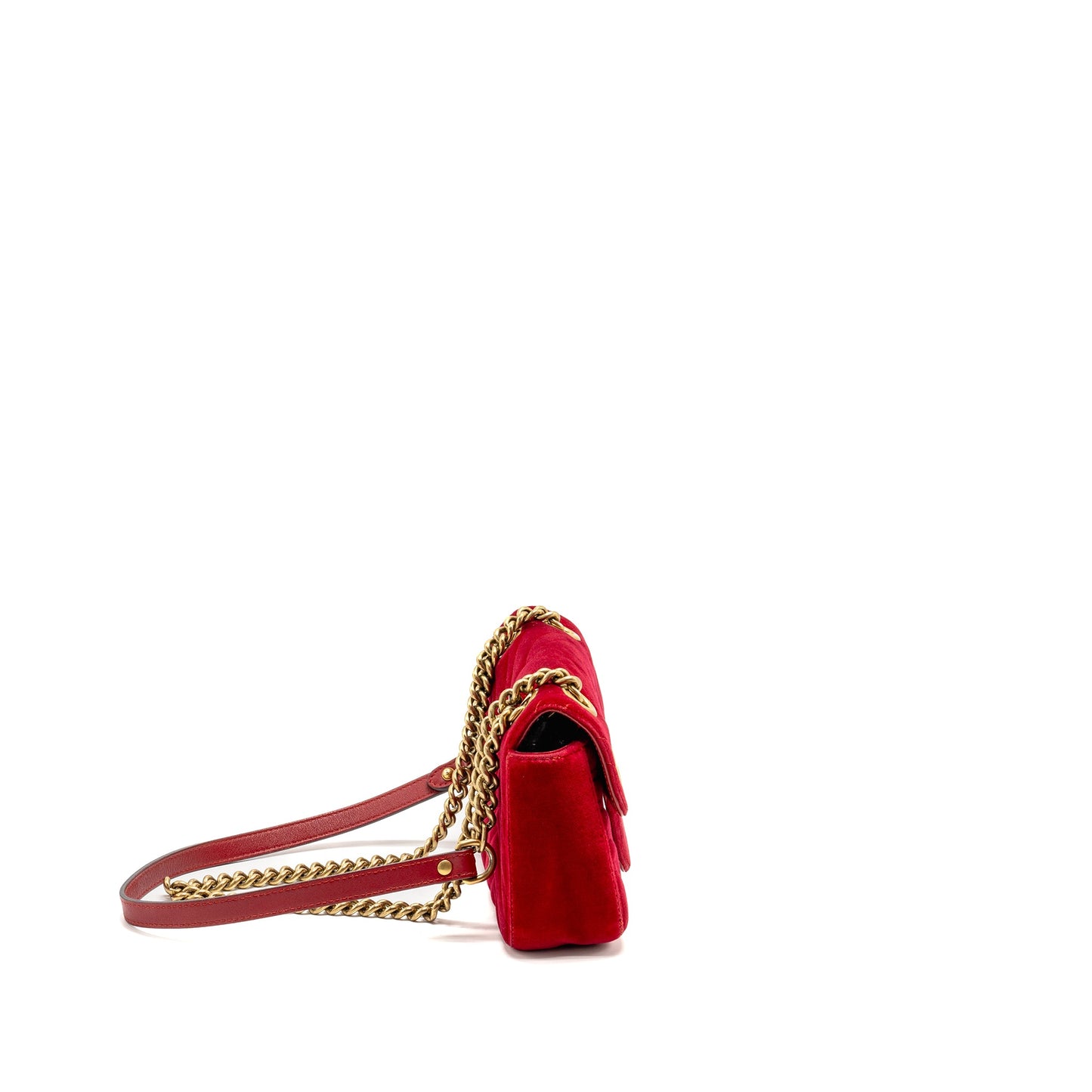 Gucci Mini GG Marmont Bag Velvet Red