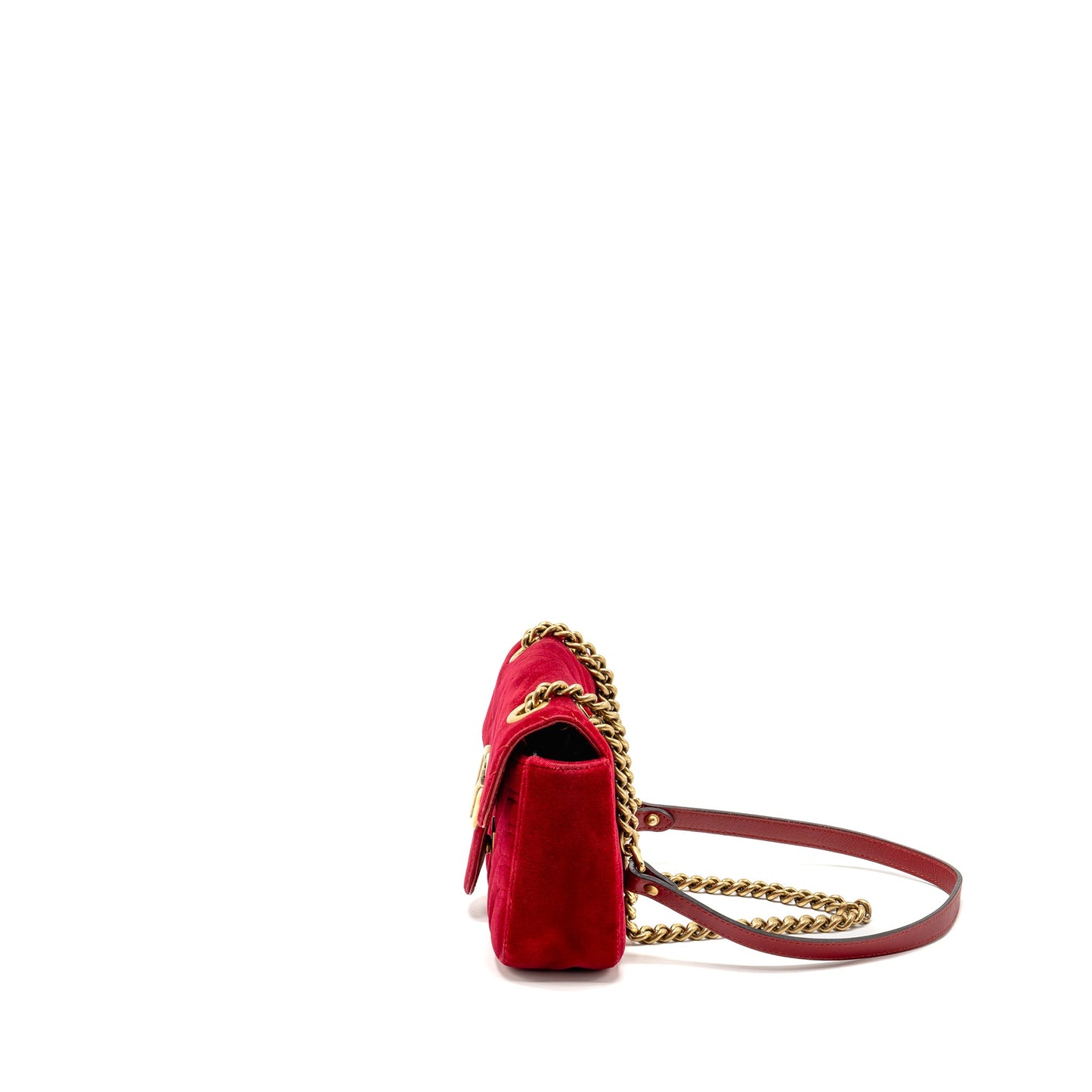 Gucci Mini GG Marmont Bag Velvet Red