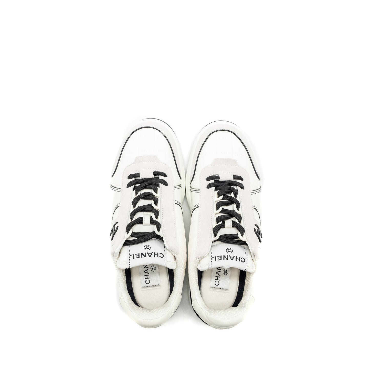 Chanel Size 38 23C sneakers Multicolour black / white / light grey