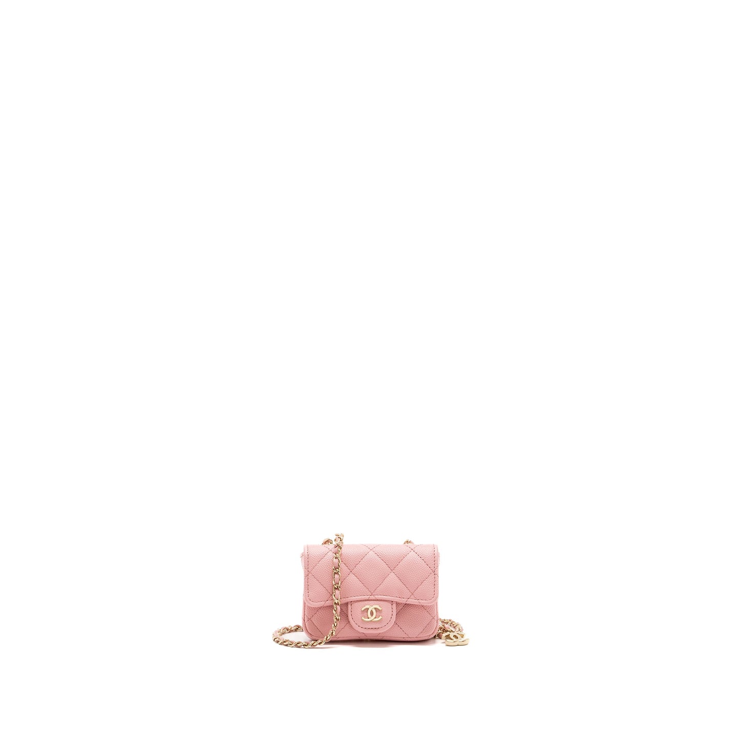 Chanel Mini Flap Belt Bag Caviar Pink L
