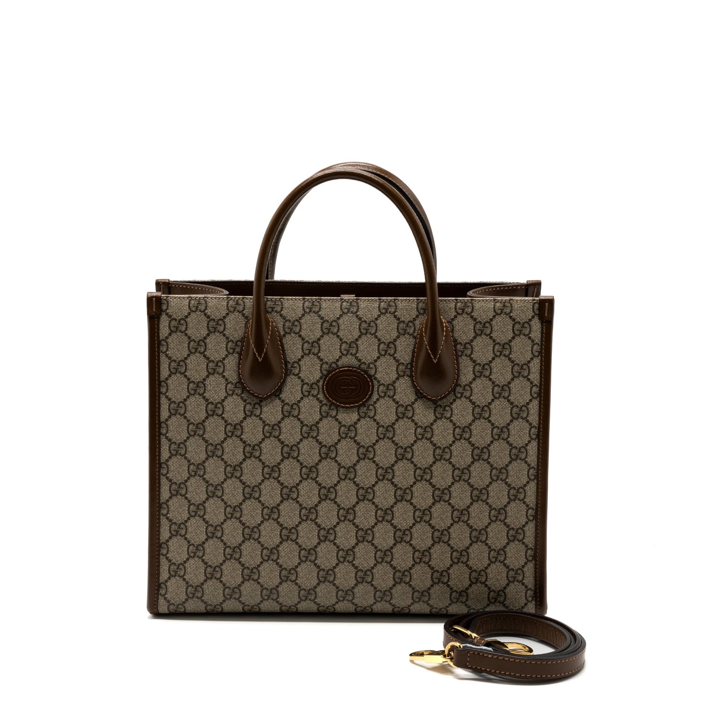Gucci GG small tote bag GG supreme canvas / brown