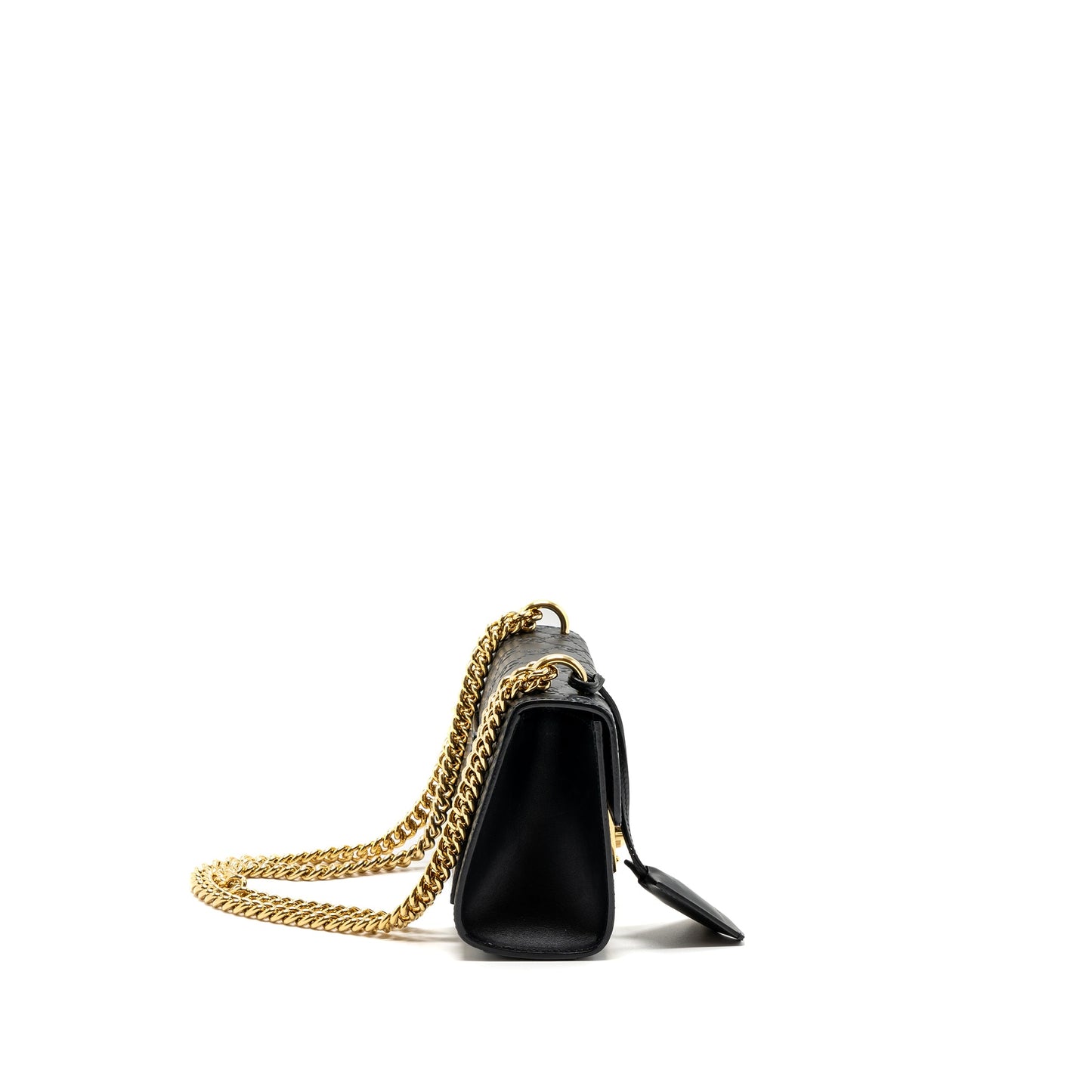 Gucci padlock chain bag calfskin black