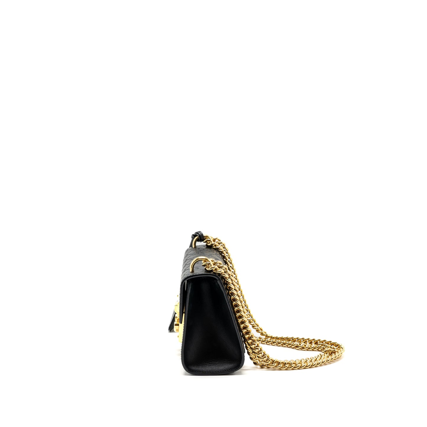 Gucci padlock chain bag calfskin black