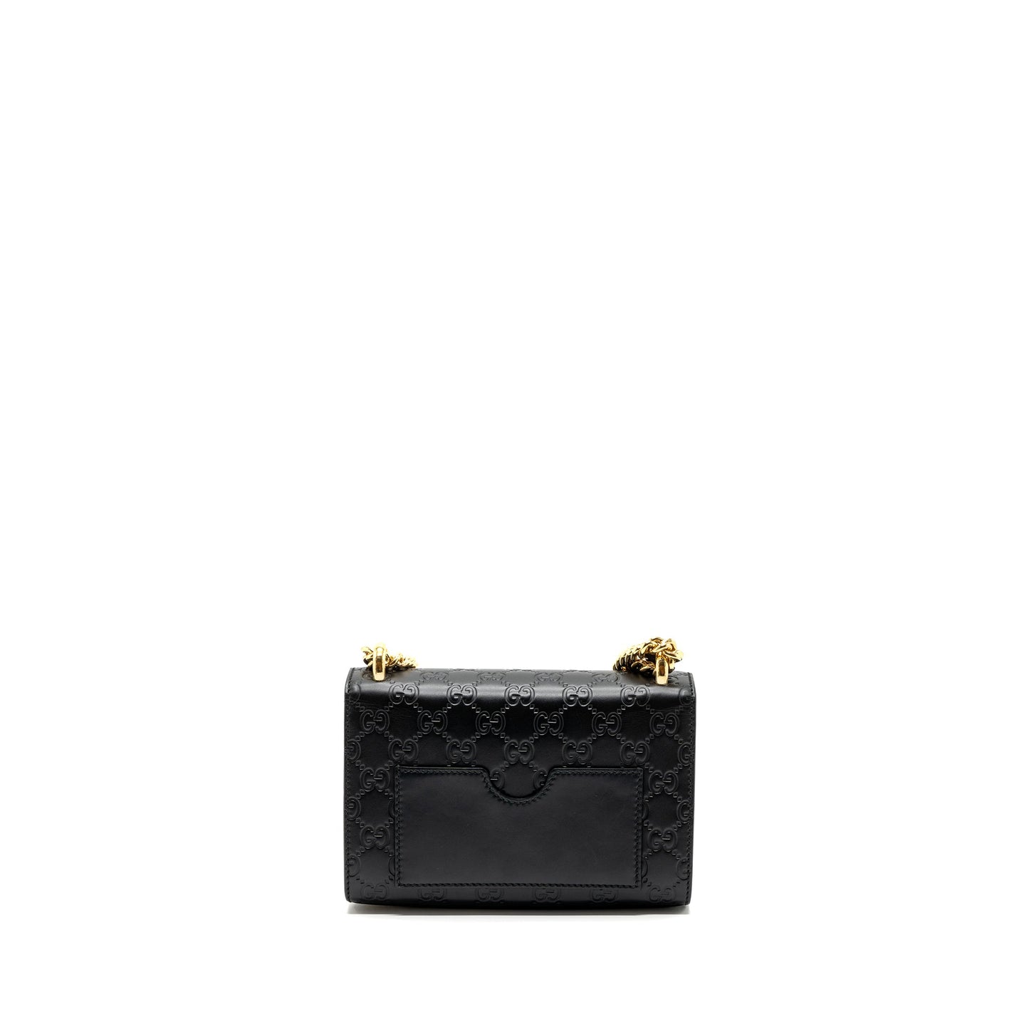 Gucci padlock chain bag calfskin black