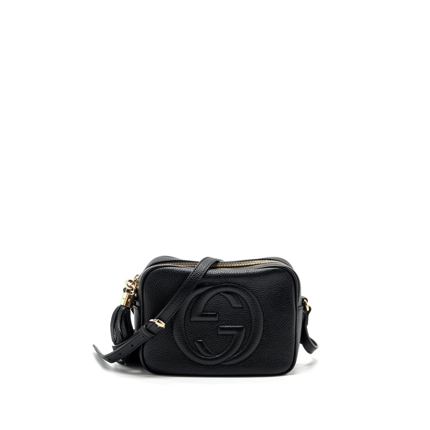 Gucci soho disco camera bag grained calfskin black