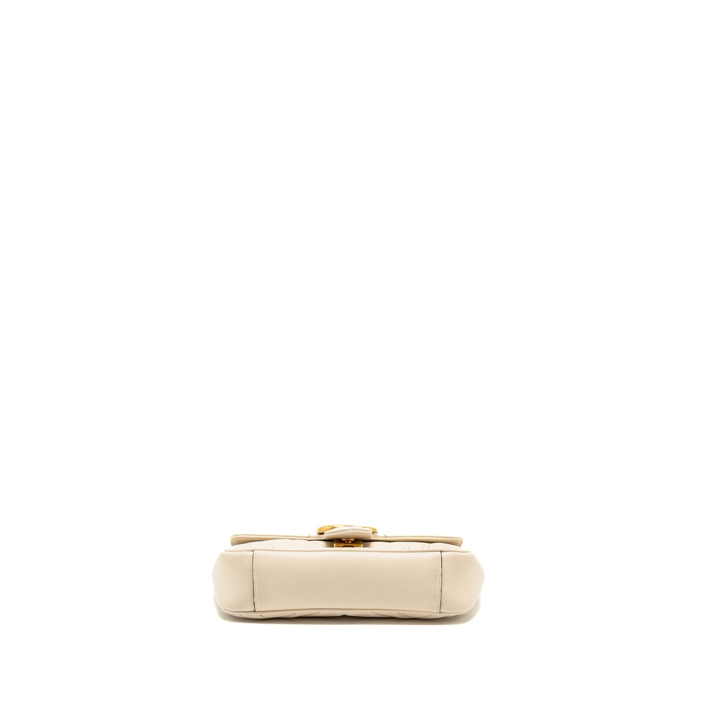 Gucci Mini GG Marmont Shoulder Bag Calfskin White