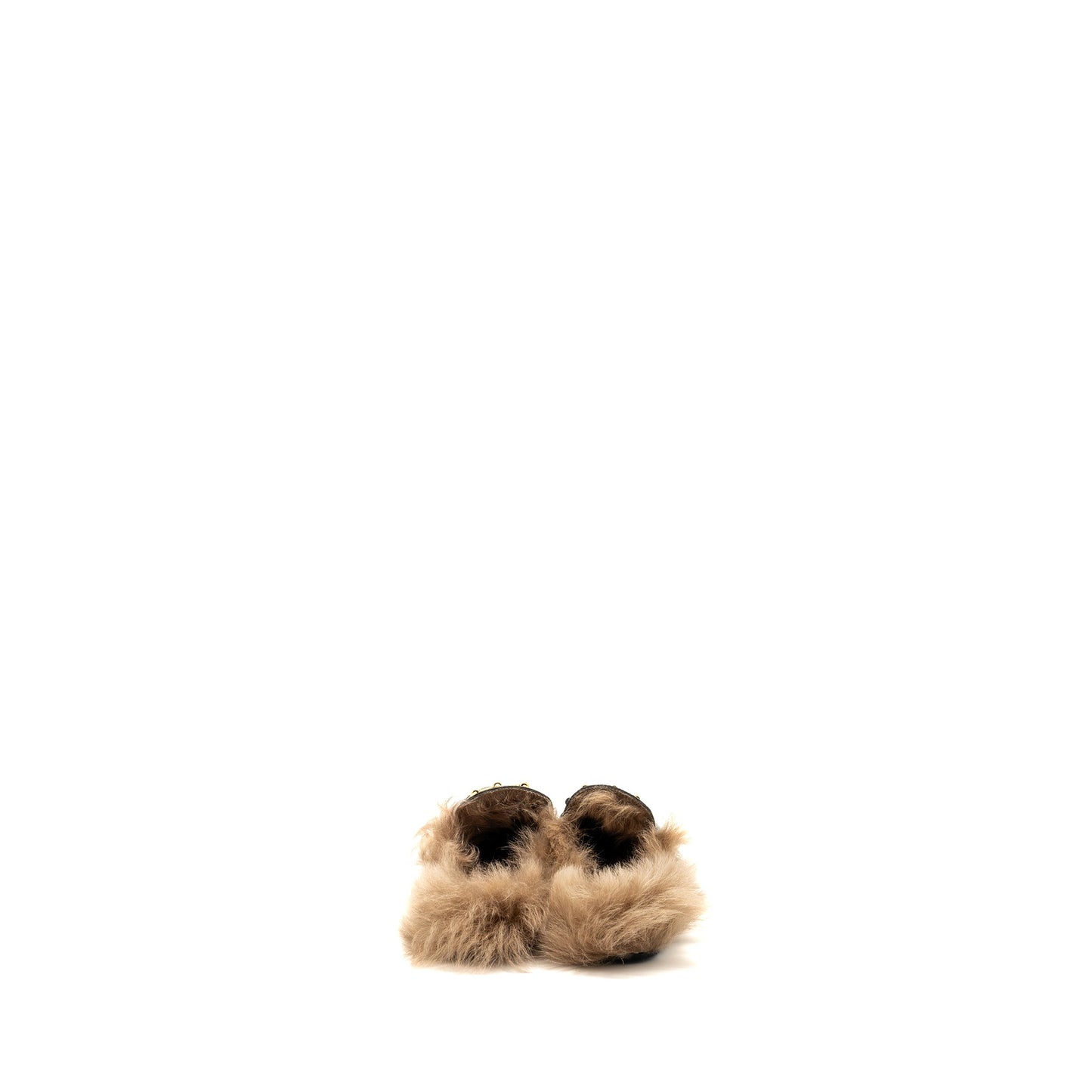 Gucci Size 37 Horsebit Princetown Fur Slipper Leather Black