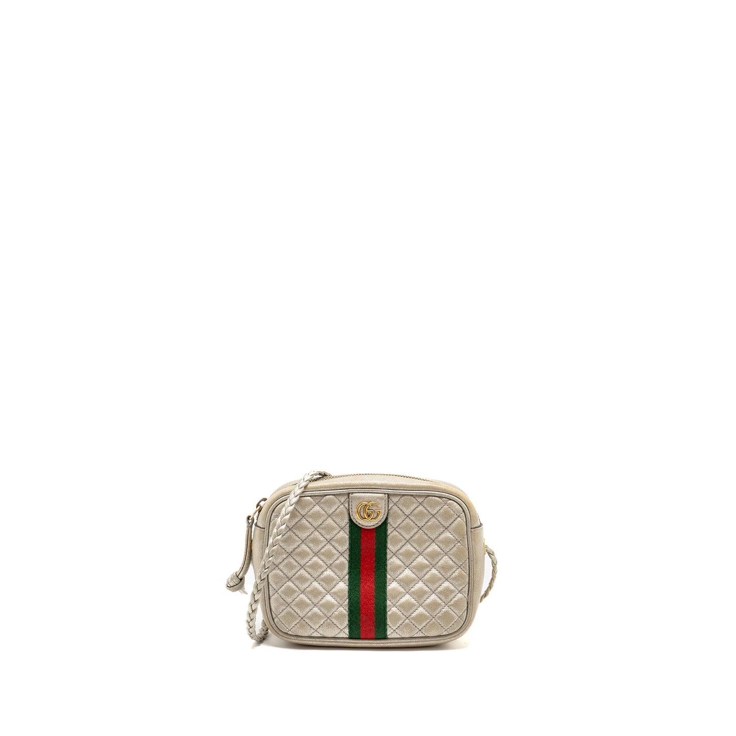 Gucci GG Ophidia Crossbody Bag Calfskin Metallic Silver