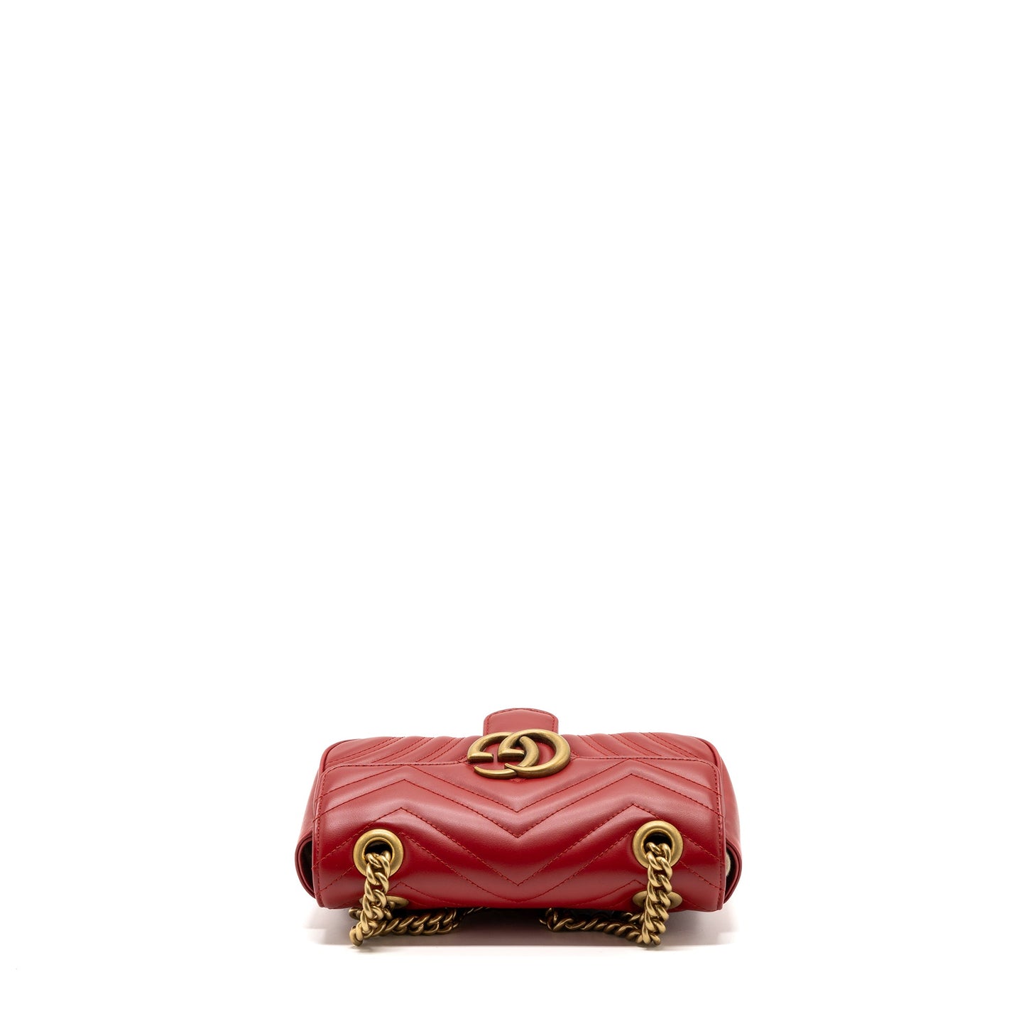 Gucci Mini GG Marmont matelasse calfskin red