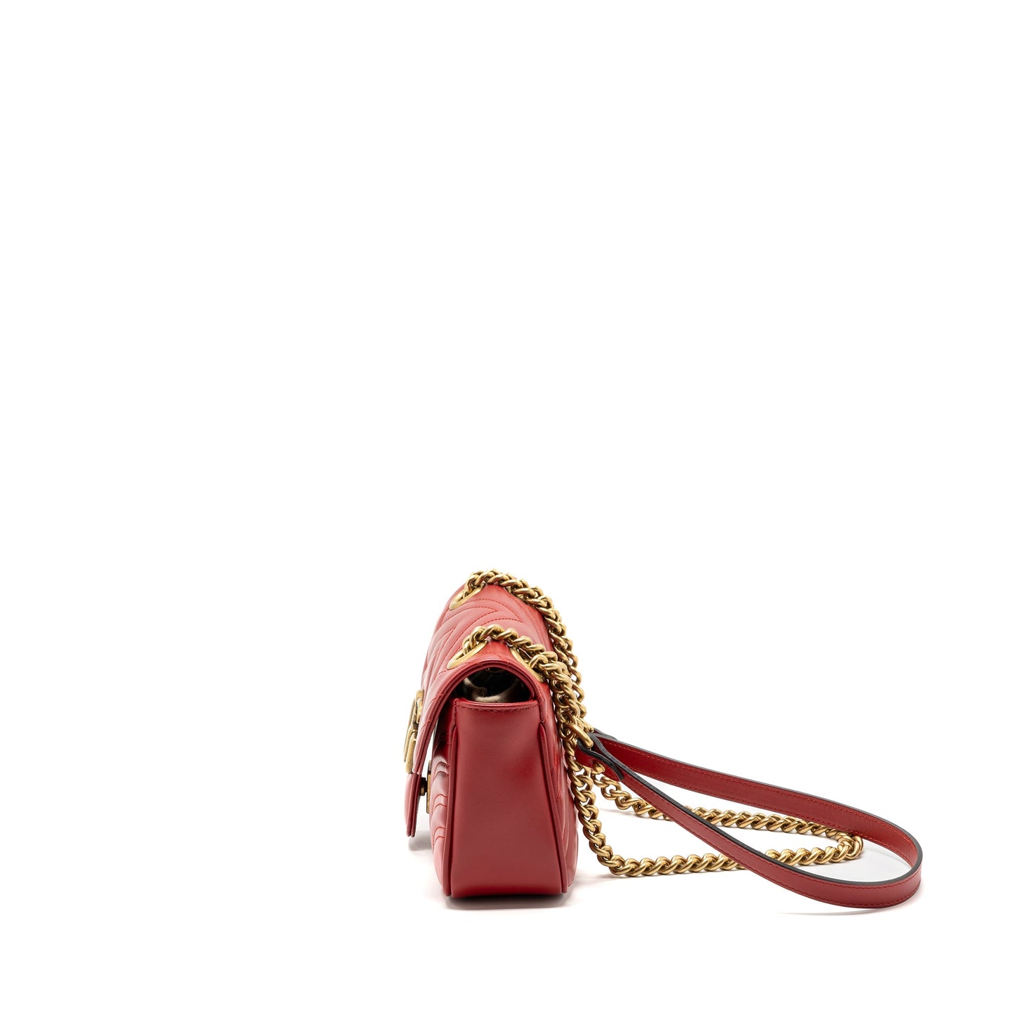Gucci Mini GG Marmont matelasse calfskin red
