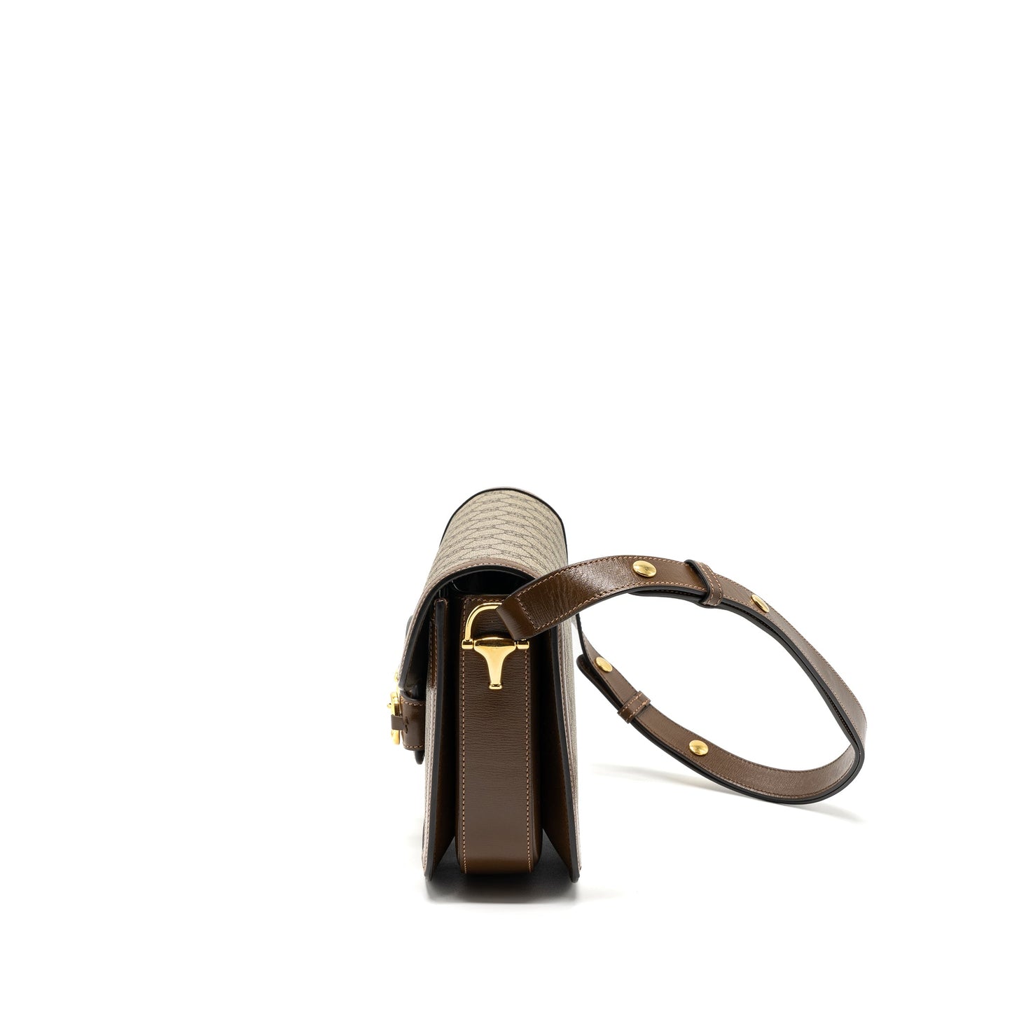 Gucci Horsebit 1955 Shoulder Bag GG Supreme Canvas/ Leather Brown