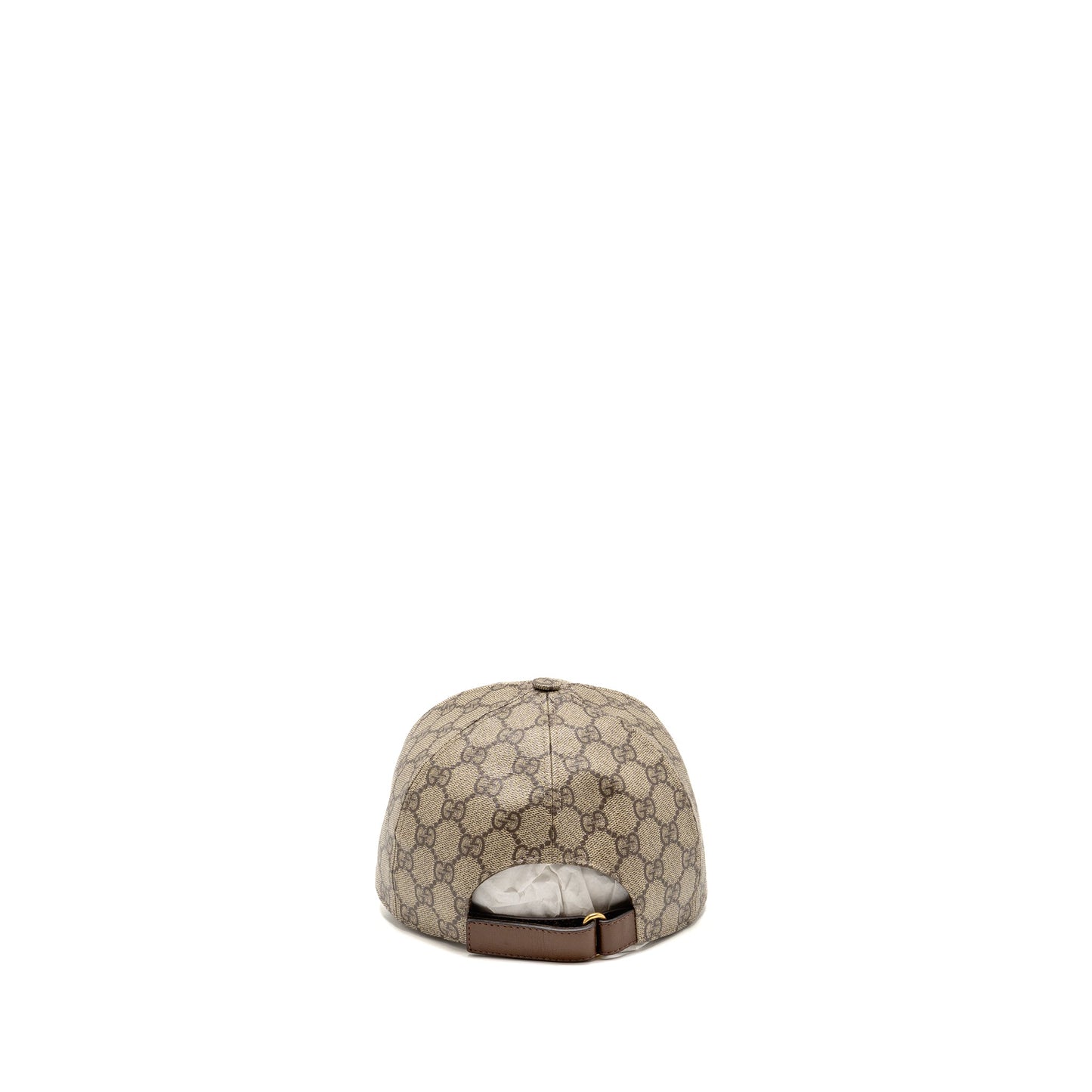 Gucci Size M Boutique Baseball Hat GG Monogram Canvas Beige/Red