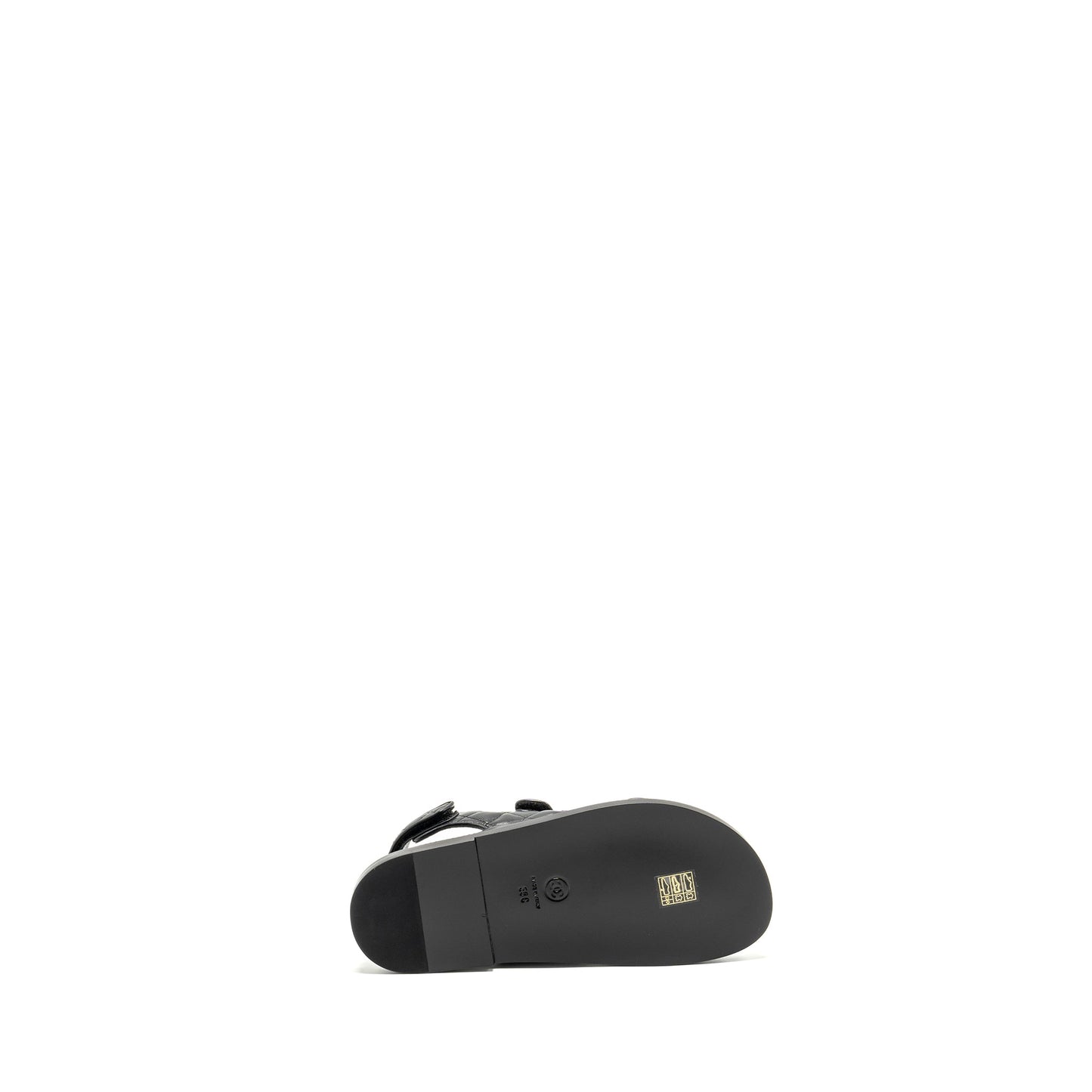 Chanel Size 36 Dad Sandals Lambskin So Black