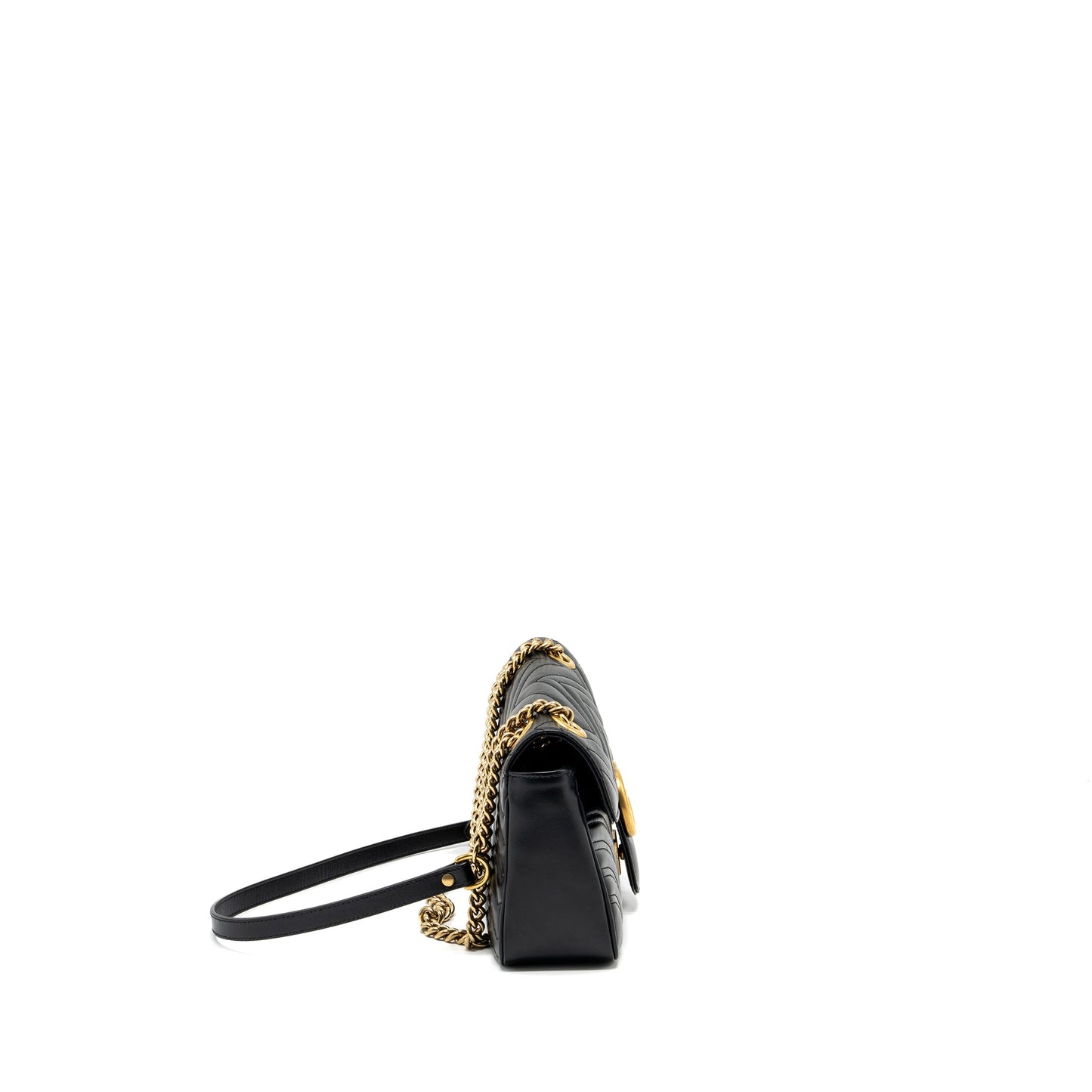 Gucci Small GG Marmont Shoulder Bag calfskin Black