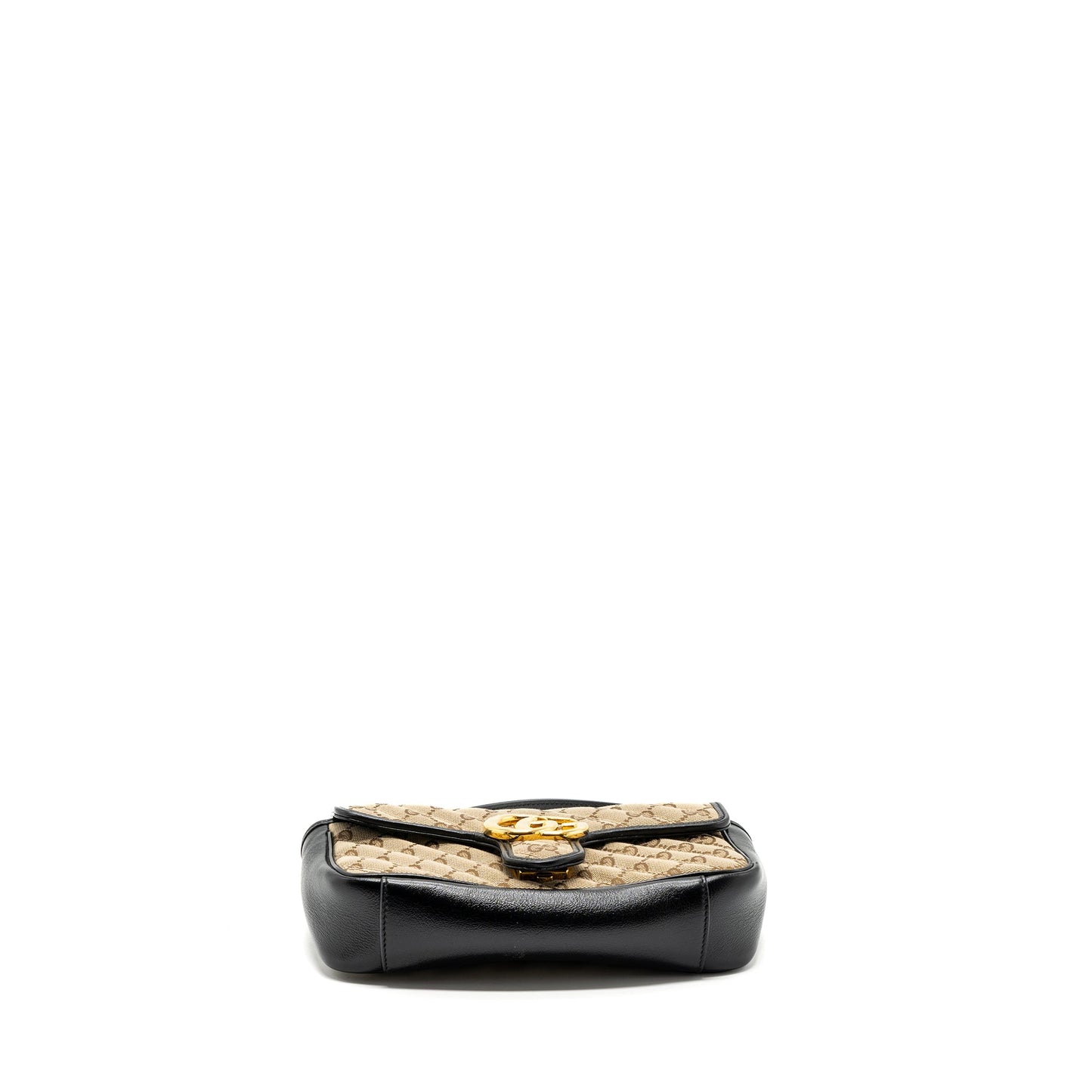 Gucci mini GG marmont bag GG canvas / leather beige/ black