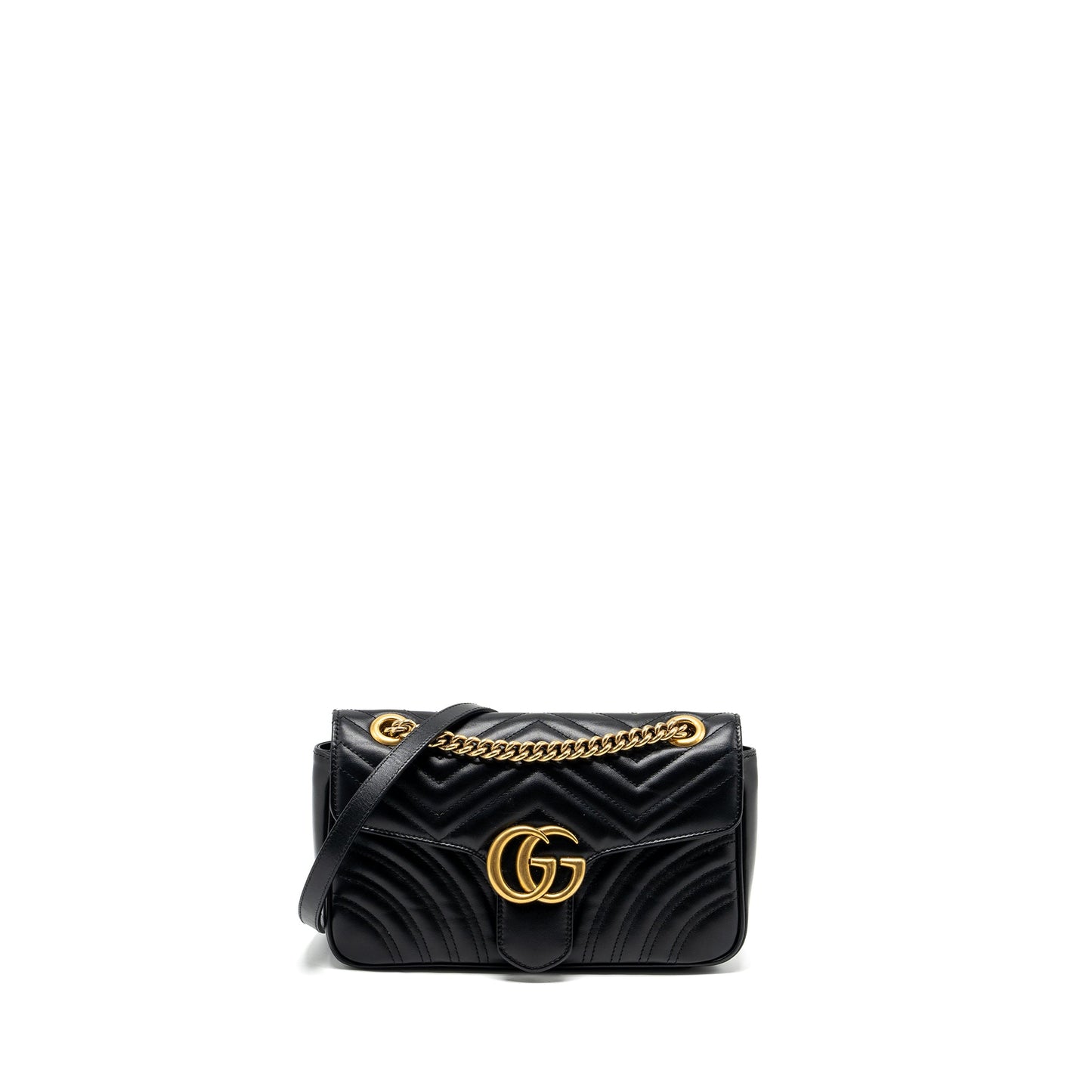 Gucci Small GG Marmont Shoulder Bag calfskin Black