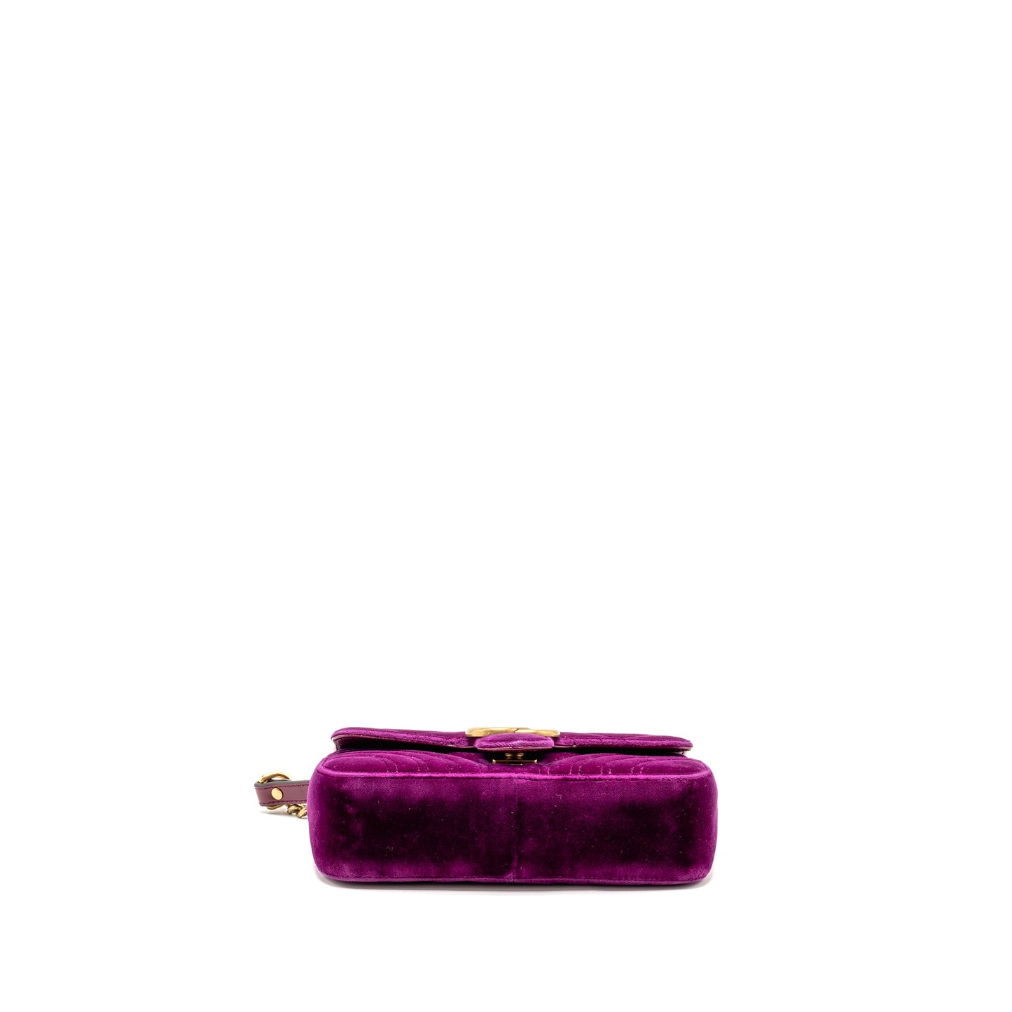 Gucci Mini GG Marmont Shoulder Bag Velvet Hot Pink