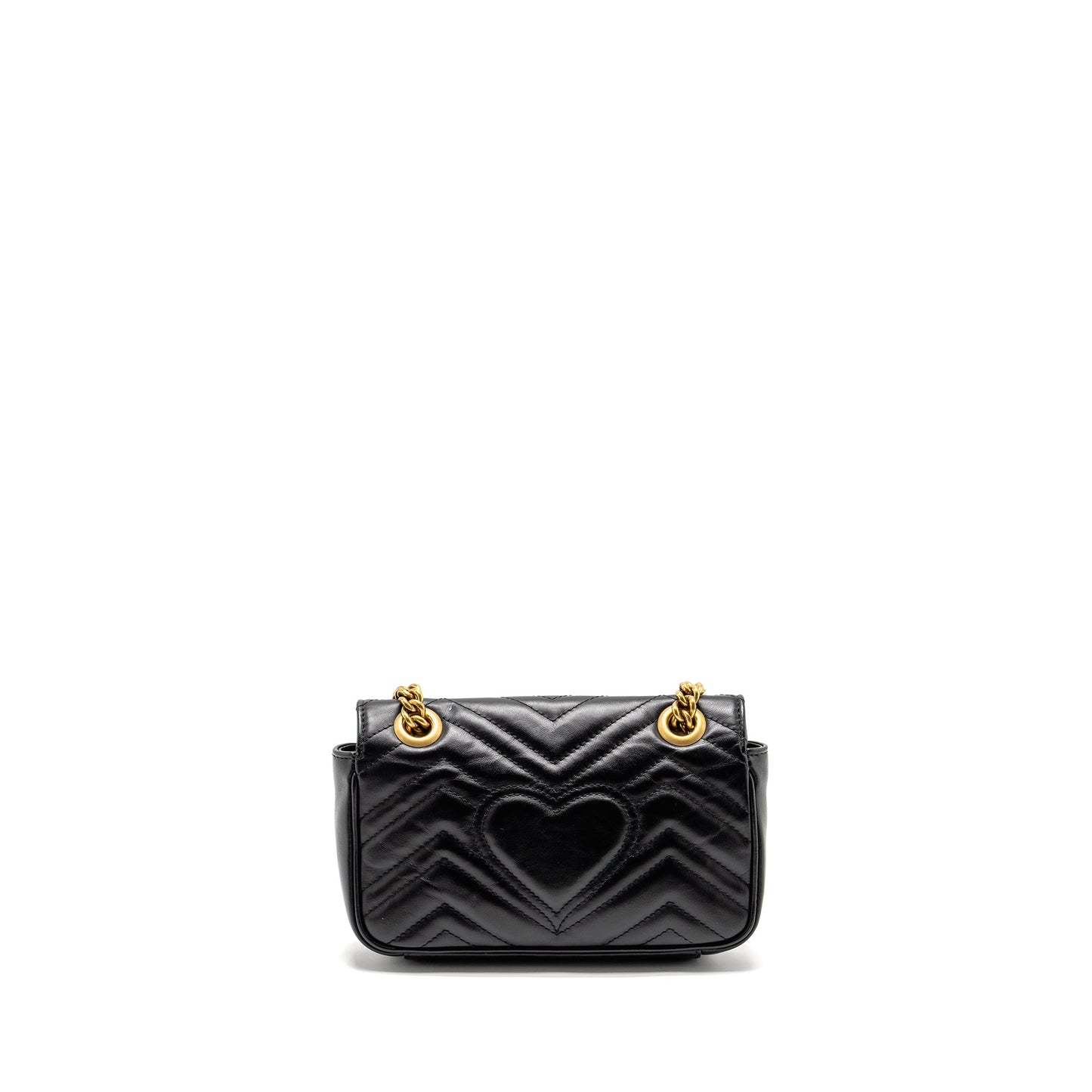 Gucci Mini GG Marmont Shoulder Bag Calfskin Black
