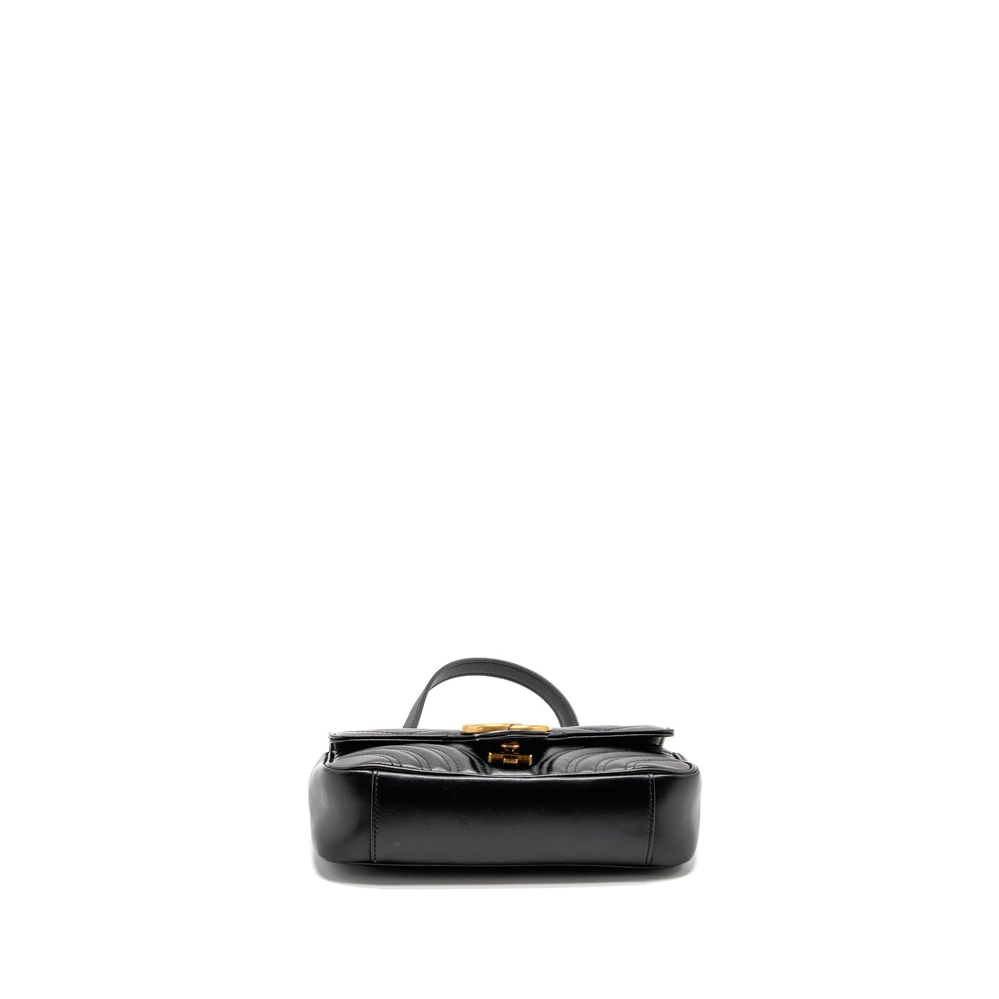 Gucci Mini GG Marmont Shoulder Bag Calfskin Black