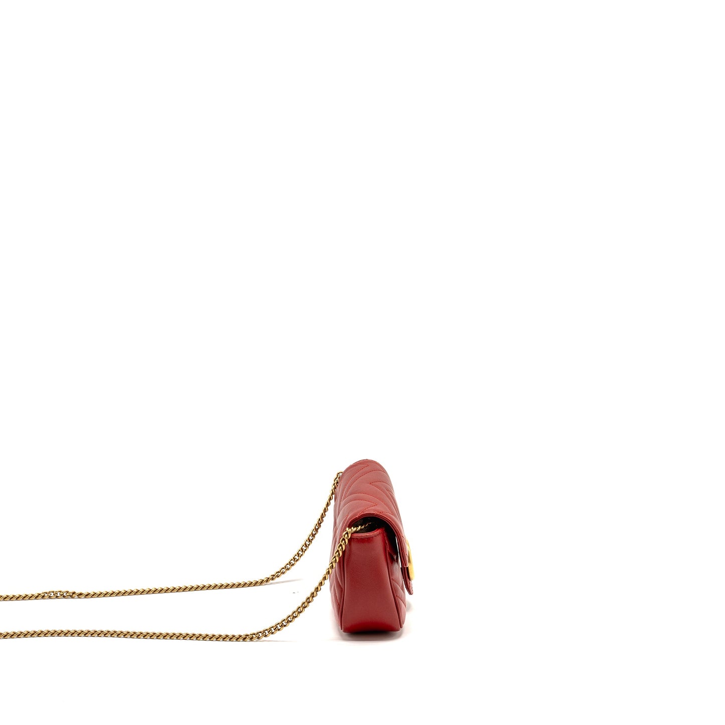 Gucci Super Mini GG Marmont Calfskin Red